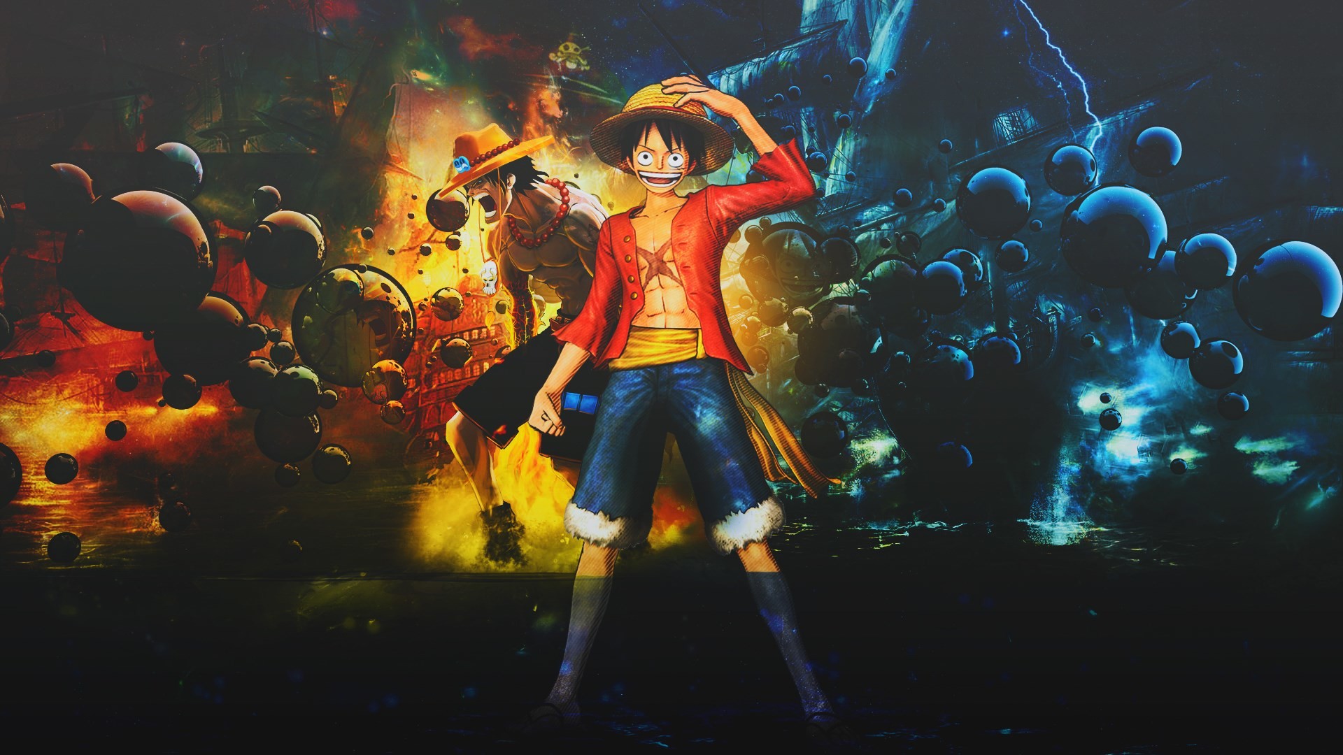 1920x1080 Monkey D. Luffy's crew Wallpaper and Background | 1600x900 | ID:606293 One  Piece Wallpapers ...