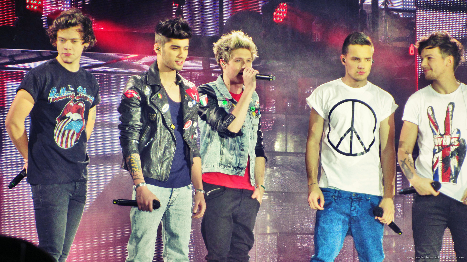 1920x1080 HD One Direction on a stage wallpaper