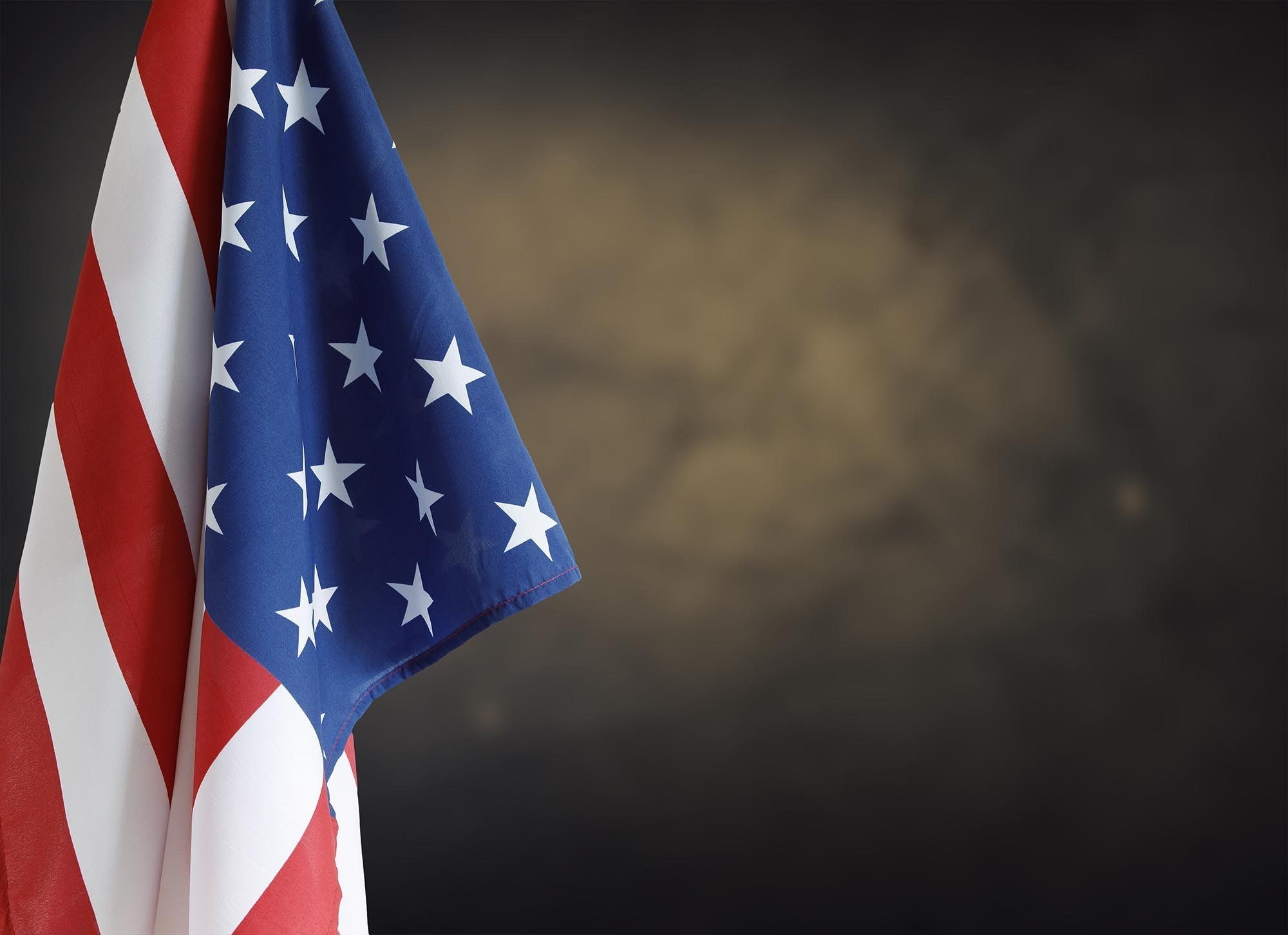 2000x1452 ... American Flag With Deep Brown Background Wall Backdrop - Shop Backdrop