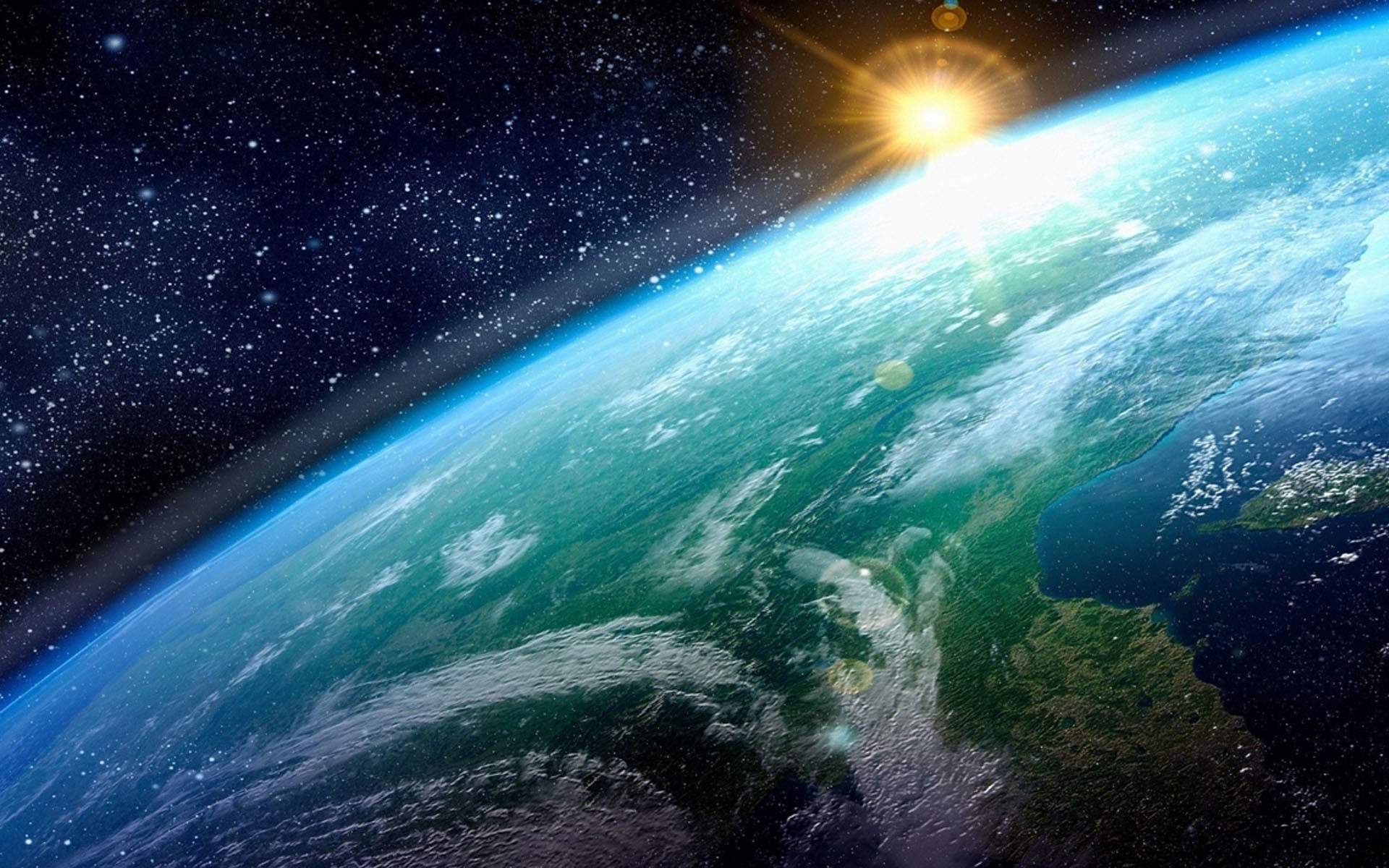 1920x1200 Earth and space HD wallpaper