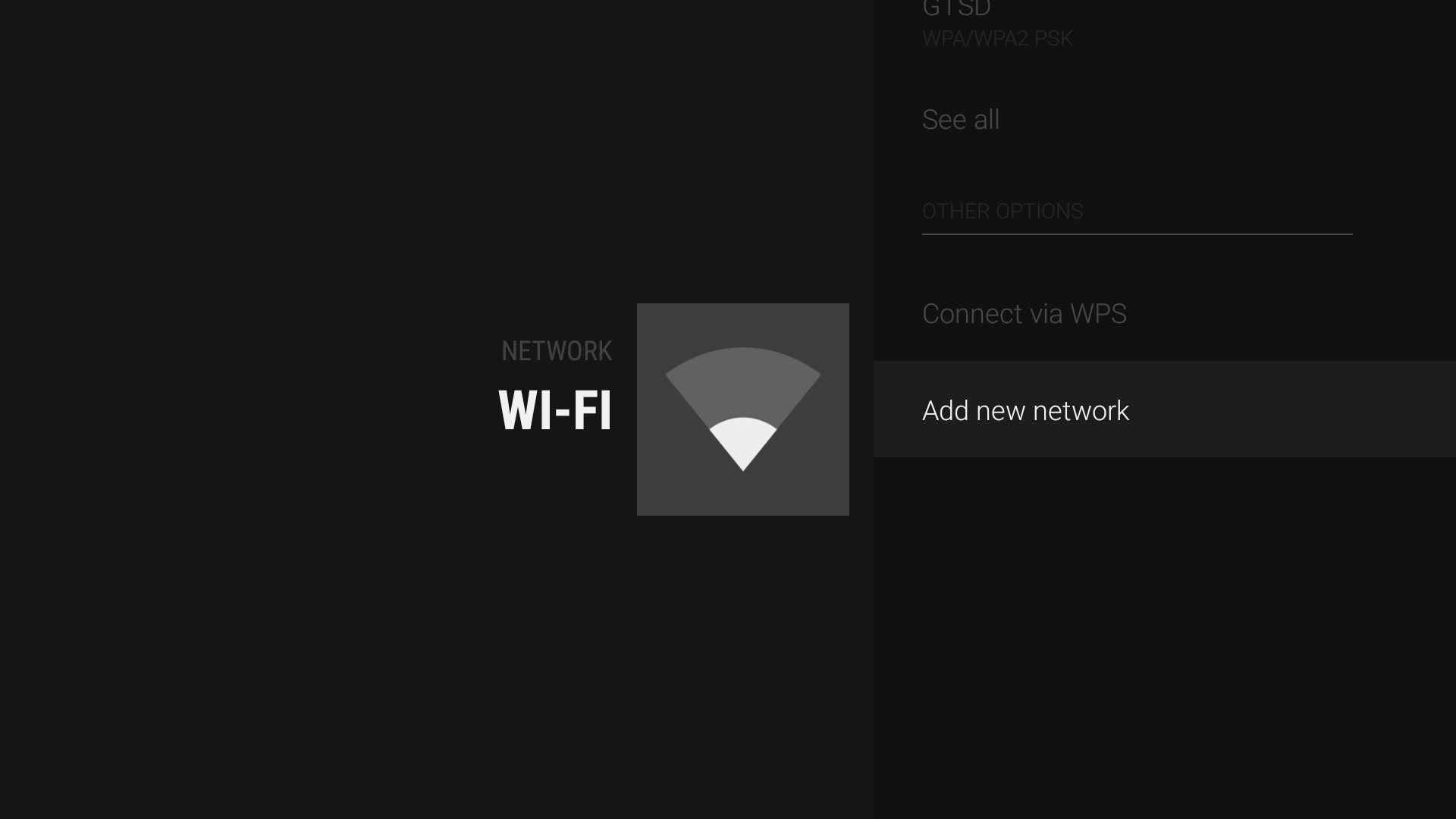 1920x1080 Enter the name of your wifi network and press 'Next' to enter your password.