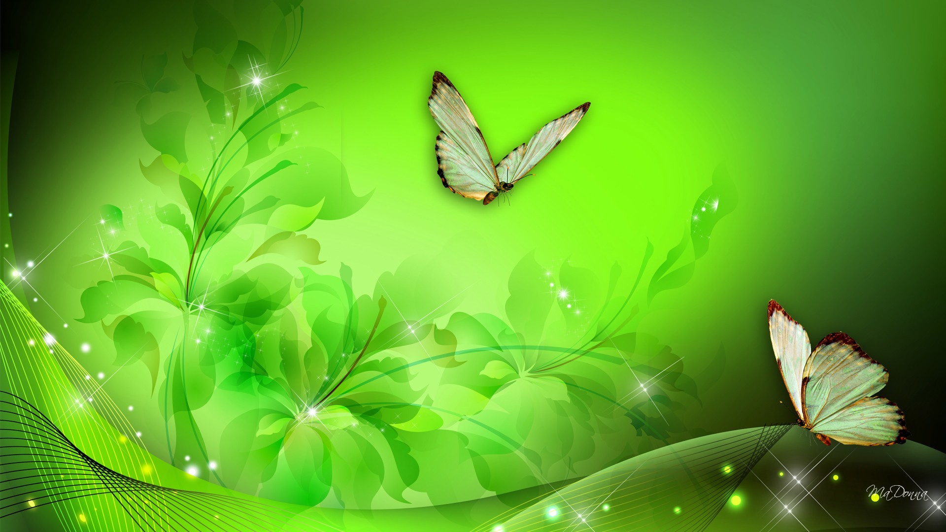 1920x1080 Green Floral Fantasy - Collages Wallpaper ID 1379735 - Desktop Nexus  Abstract