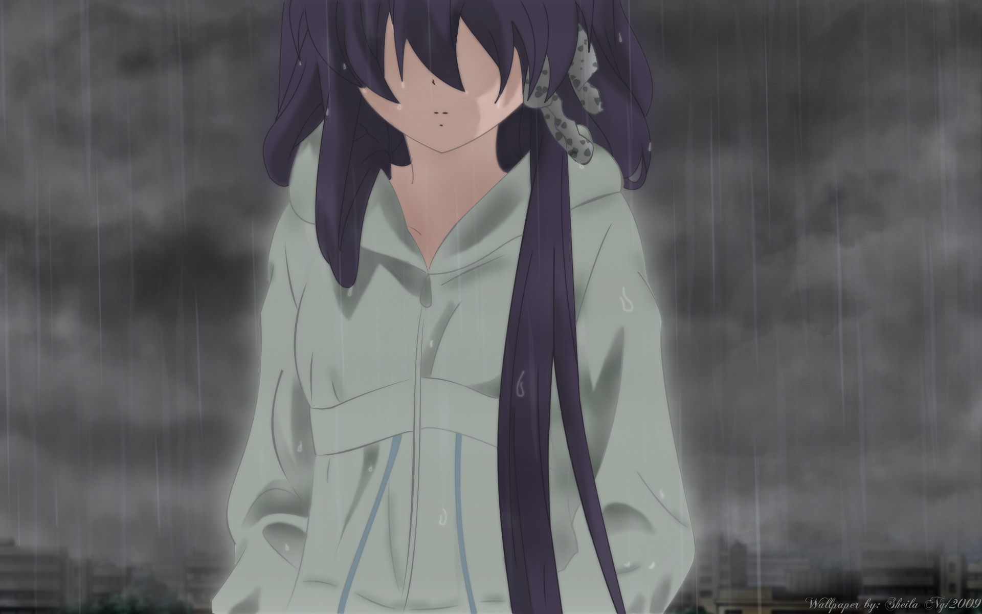 Anime Girl Crying In The Rain Alone Rain Sad Anime