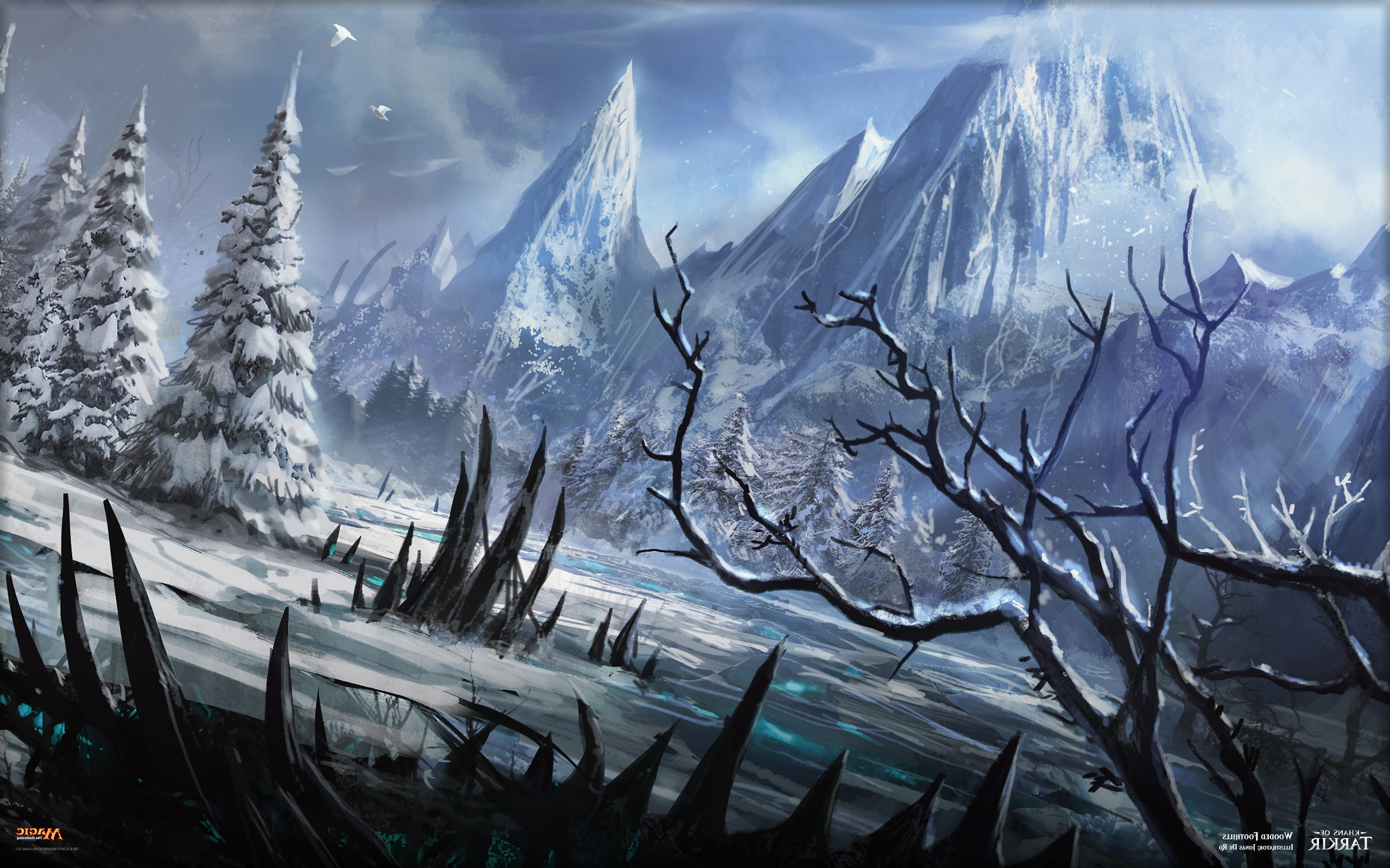 2560x1600 Magic: The Gathering, Magic, Winter, Snow, Landscape, Mountain Wallpapers  HD / Desktop and Mobile Backgrounds