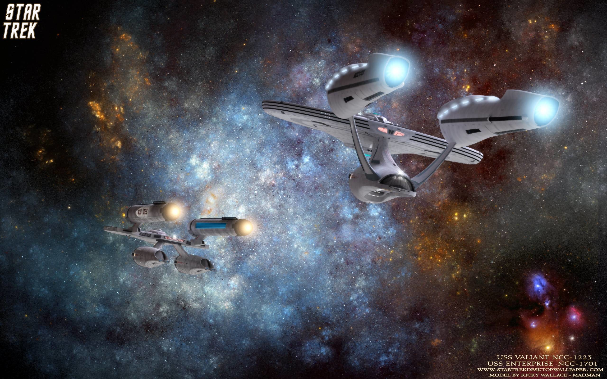 2560x1600 Star Trek USS Valiant NCC 1223 And USS Enterprise NCC 1701, free .