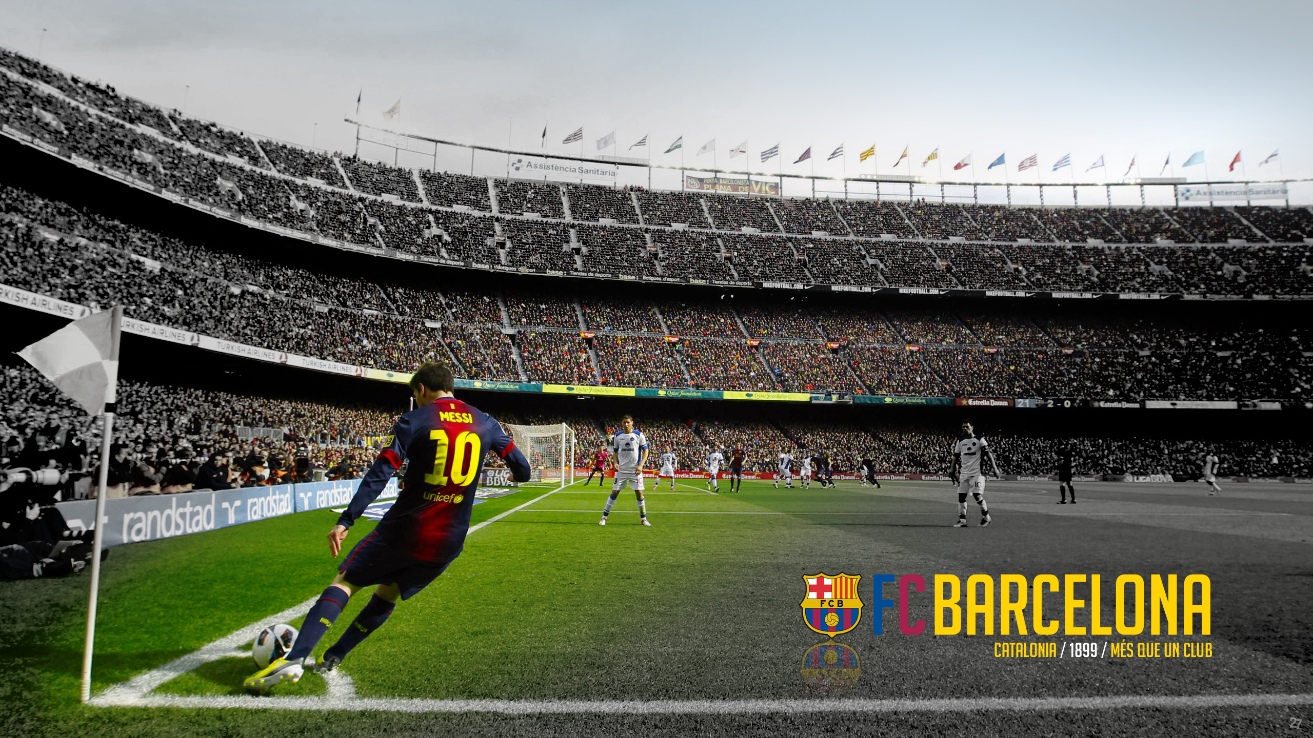 2560x1440 FC Barcelona Camp Nou Stadium HD desktop wallpaper : Widescreen .