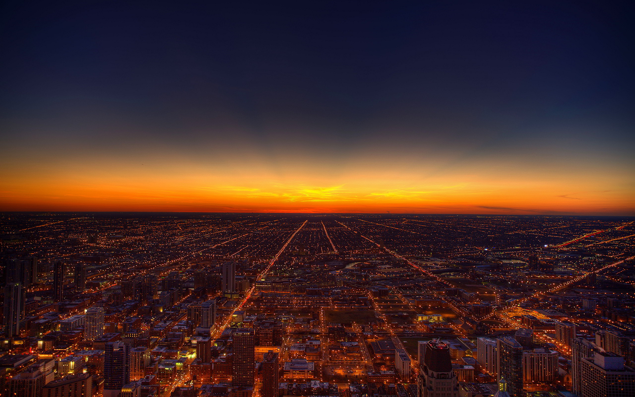 2560x1600 Chicago Sunset