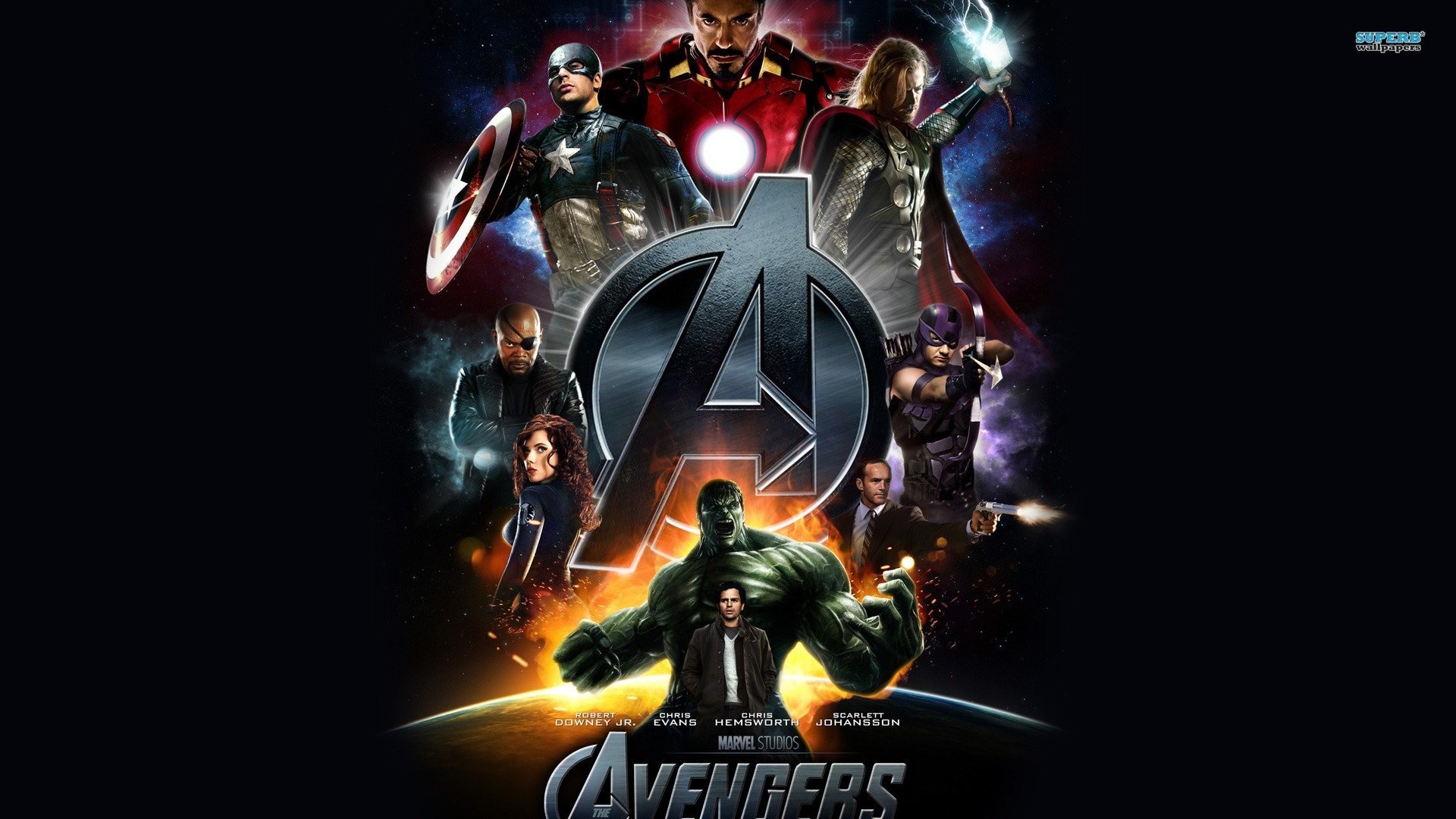 1920x1080 The Avengers Tony Stark Captain America Black Widow Hulk Nick Fury Iron Man  Hawkeye Thor 106376