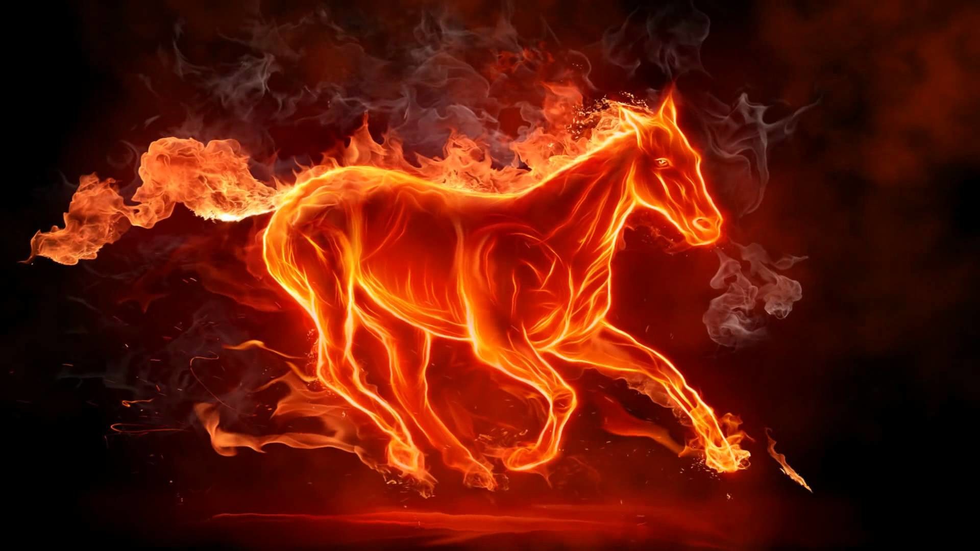 1920x1080 Fire Horse Animated Wallpaper http://www.desktopanimated.com