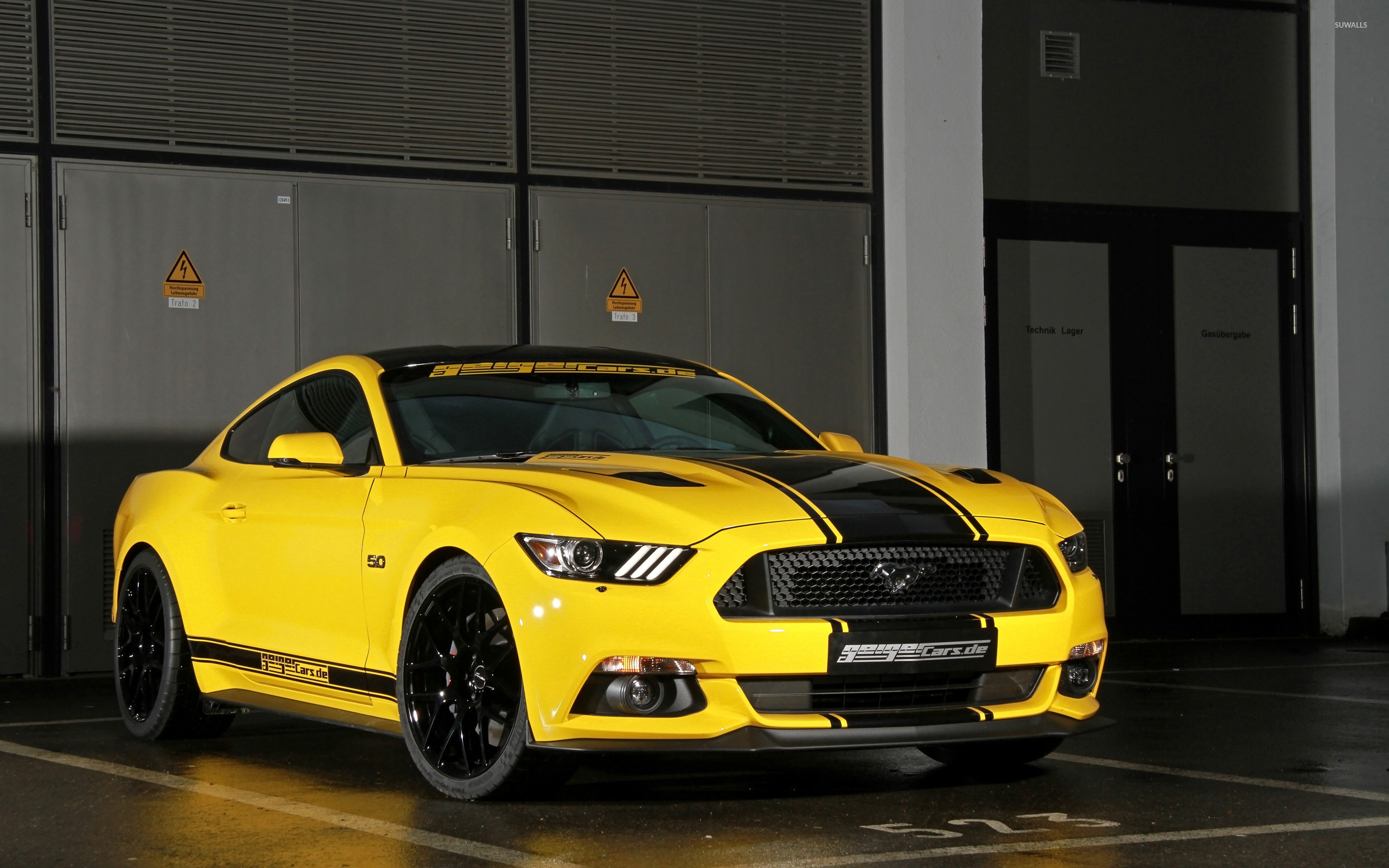2560x1600 2015 Yellow GeigerCars Ford Mustang GT wallpaper