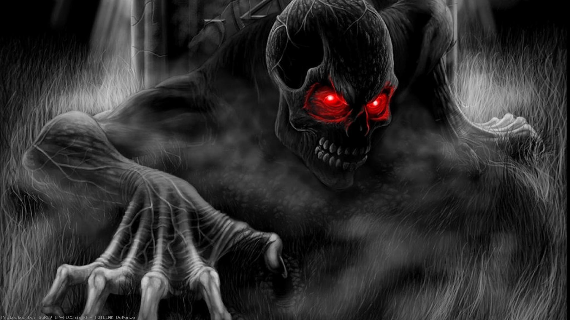 1920x1080 Scary-Halloween-Skull-Red-Eyes-HD--See-