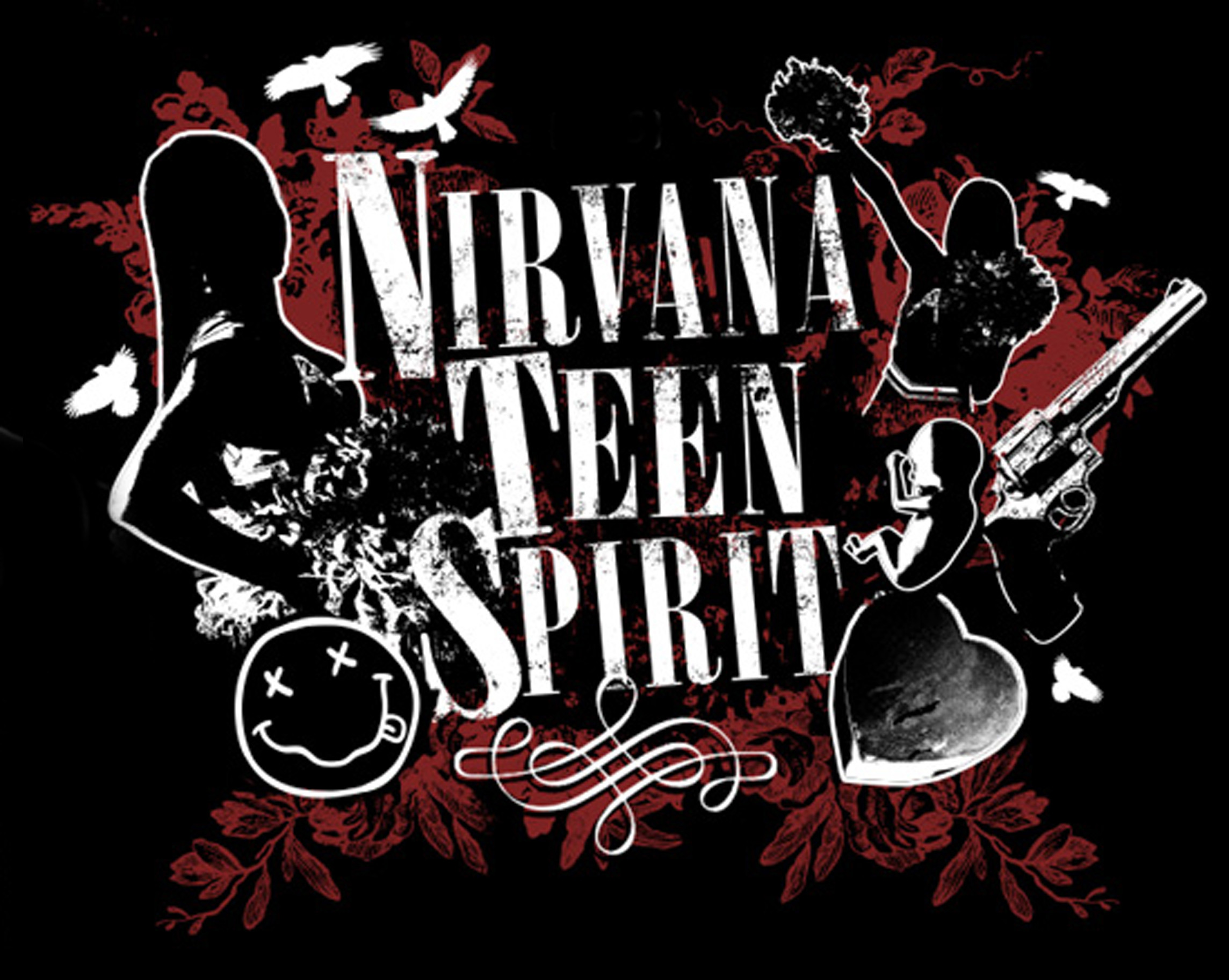 2288x1825 Nirvana Logo | Nirvana Teen Spirit - Logo with black background