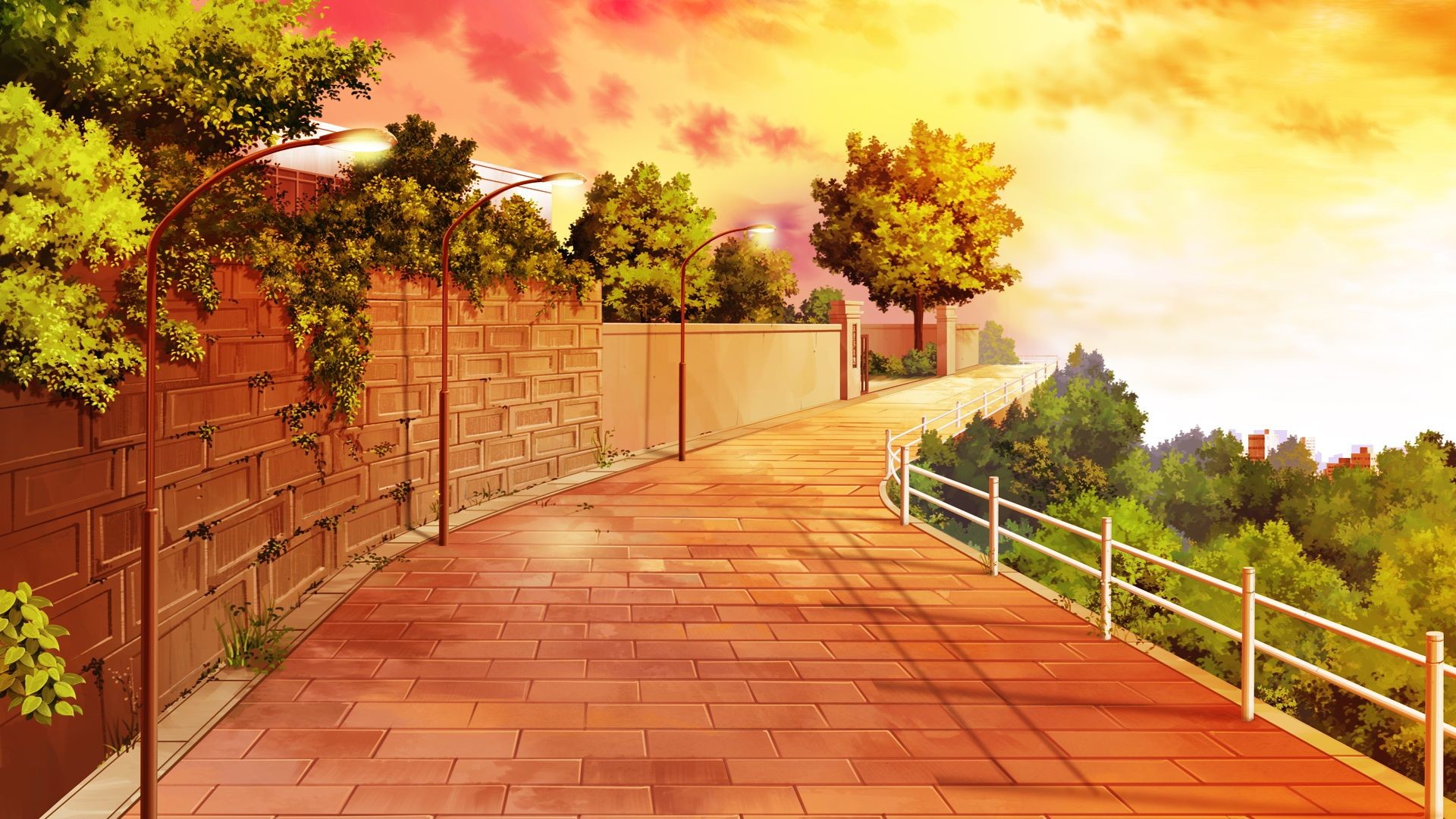 1920x1080 Anime Scenery Backgrounds 03 Wallpaper