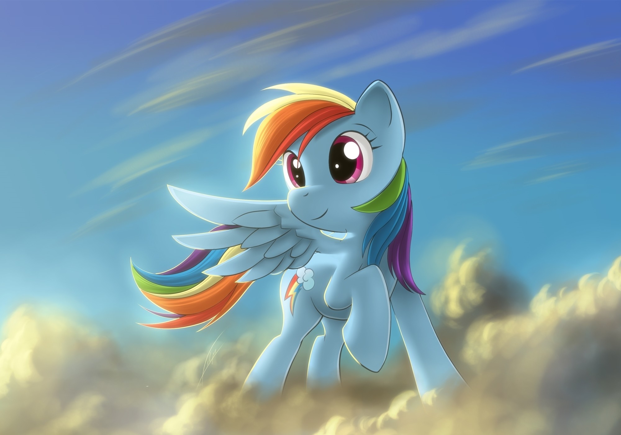 2000x1400 Cartoon - My Little Pony: Friendship is Magic My Little Pony Rainbow Dash  Wallpaper