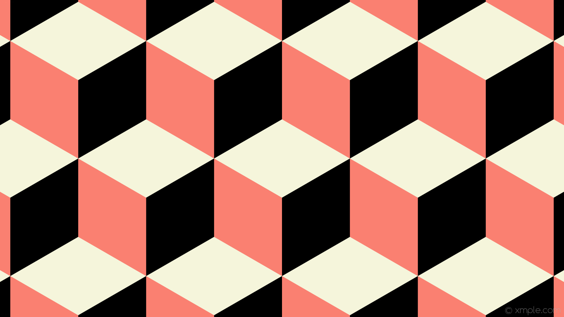 1920x1080 wallpaper white black 3d cubes red beige salmon #f5f5dc #fa8072 #000000 180Â°