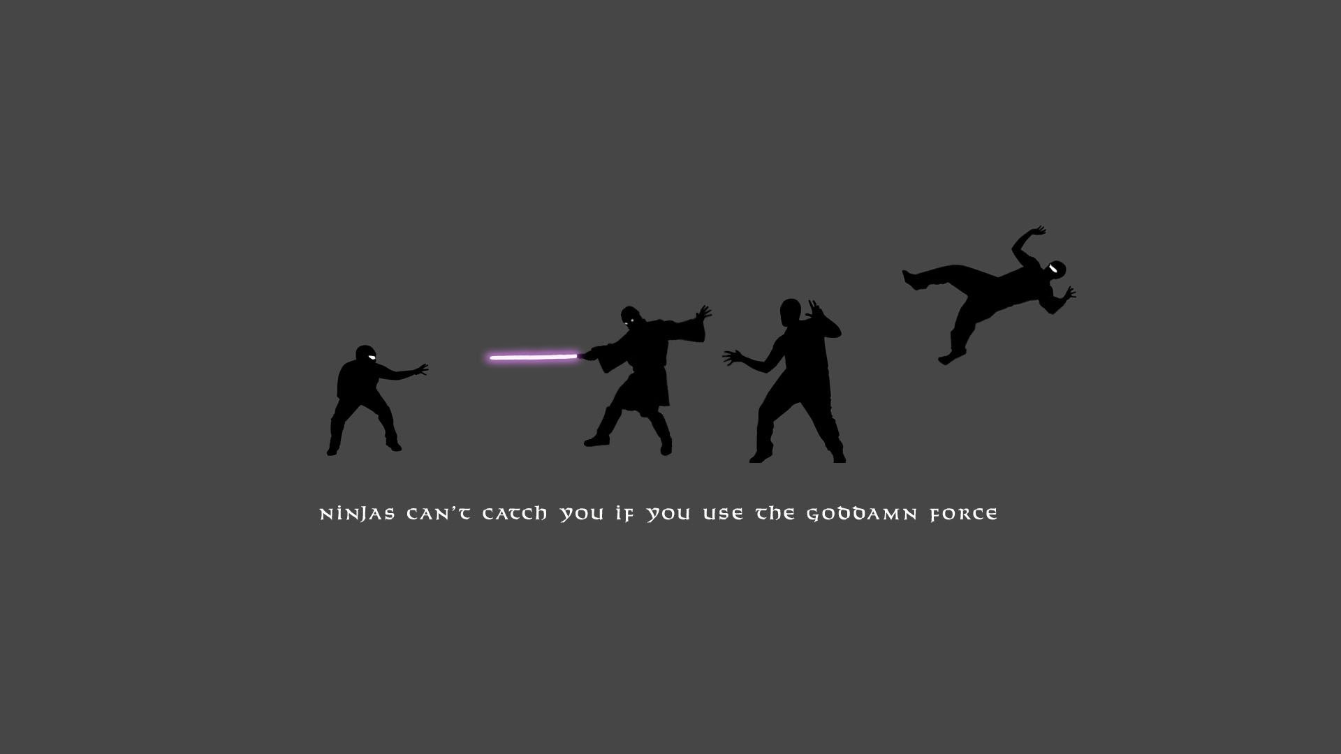 1920x1080 Ninjas Vs The Force. UPLOAD. TAGS: The Force Lightsaber Ninja Star Wars