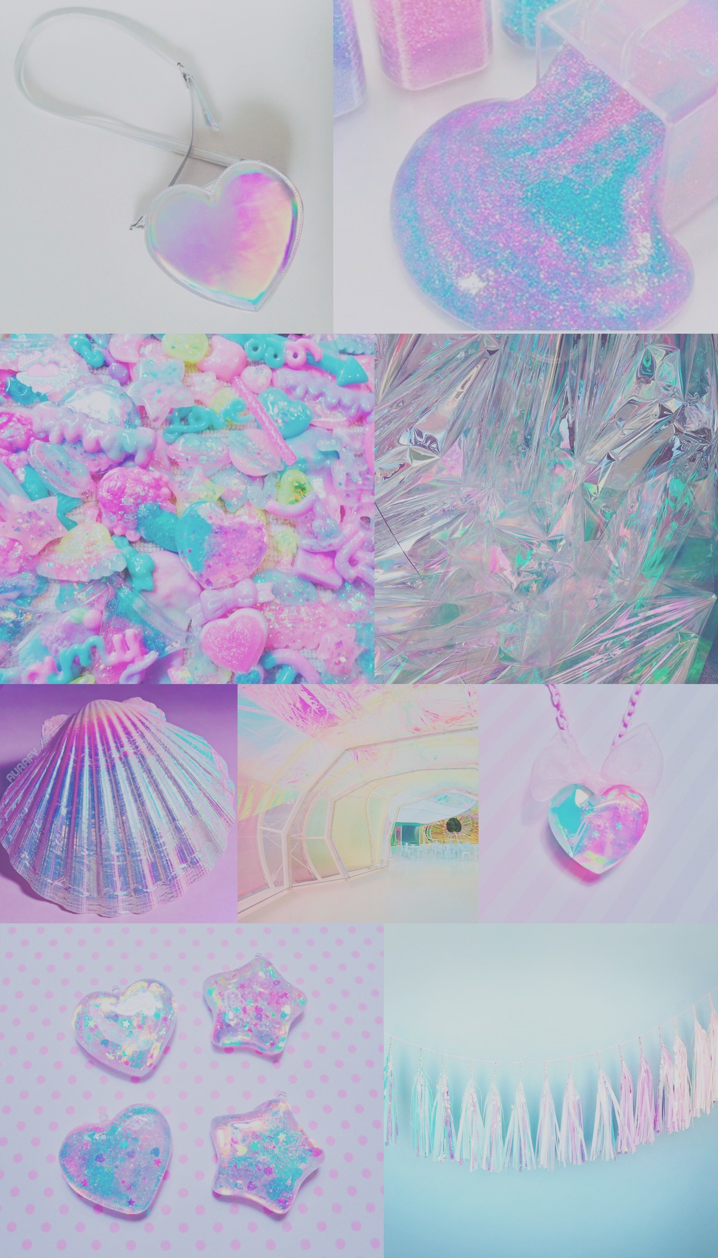 1463x2560 Iridescent collage wallpaper, background, iPhone, android, pretty, sparkly,  pink,