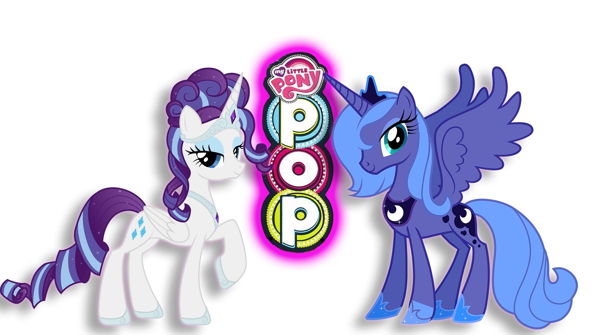 1920x1080 MY LITTLE PONY POP Princess Luna & Rarity Build your Ponies snap and design  by FunToys - YouTube