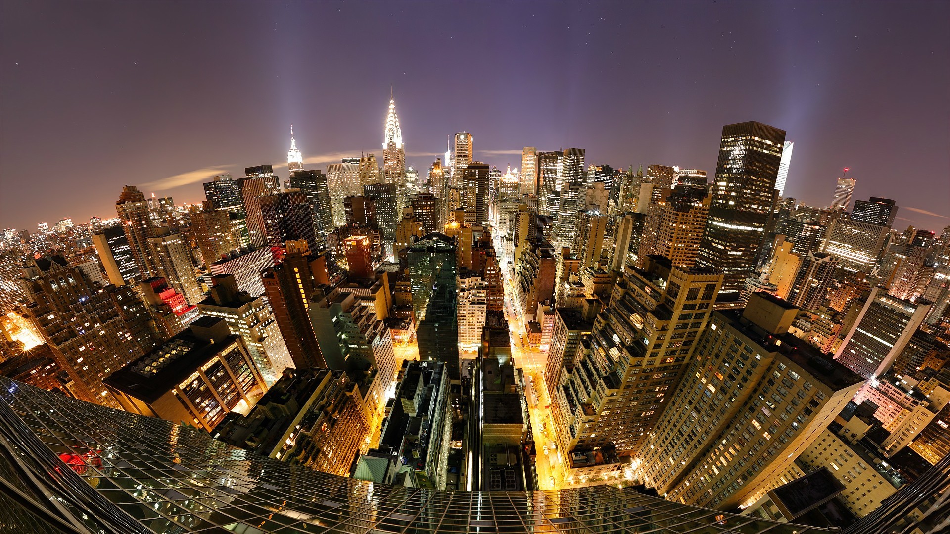 1920x1080 New York City At Night Background Wallpaper