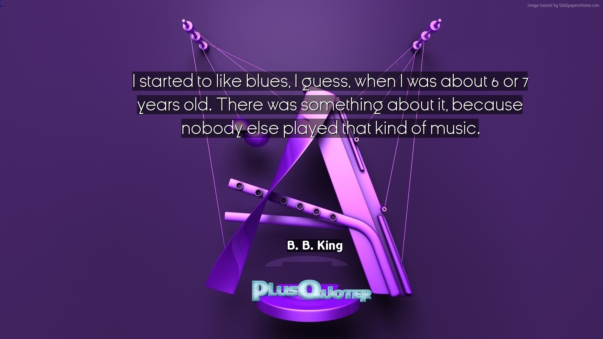 1920x1080 Download Wallpaper with inspirational Quotes- "I started to like blues, I  guess,