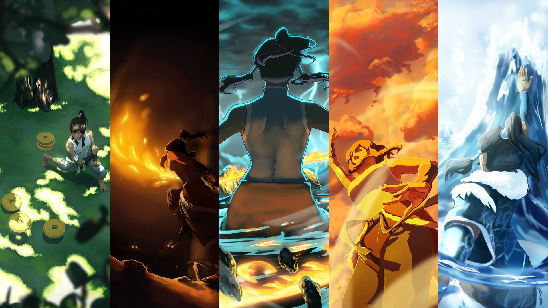 1920x1080 Avatar The Last Airbender Panels Collage.