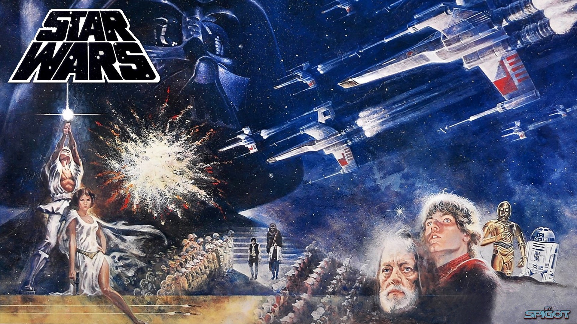 1920x1080 I made this from a scan off of my old movie program I recently found ð.  Tags:Star Wars, Wallpaper Posted in Desktop Wallpaper's ...