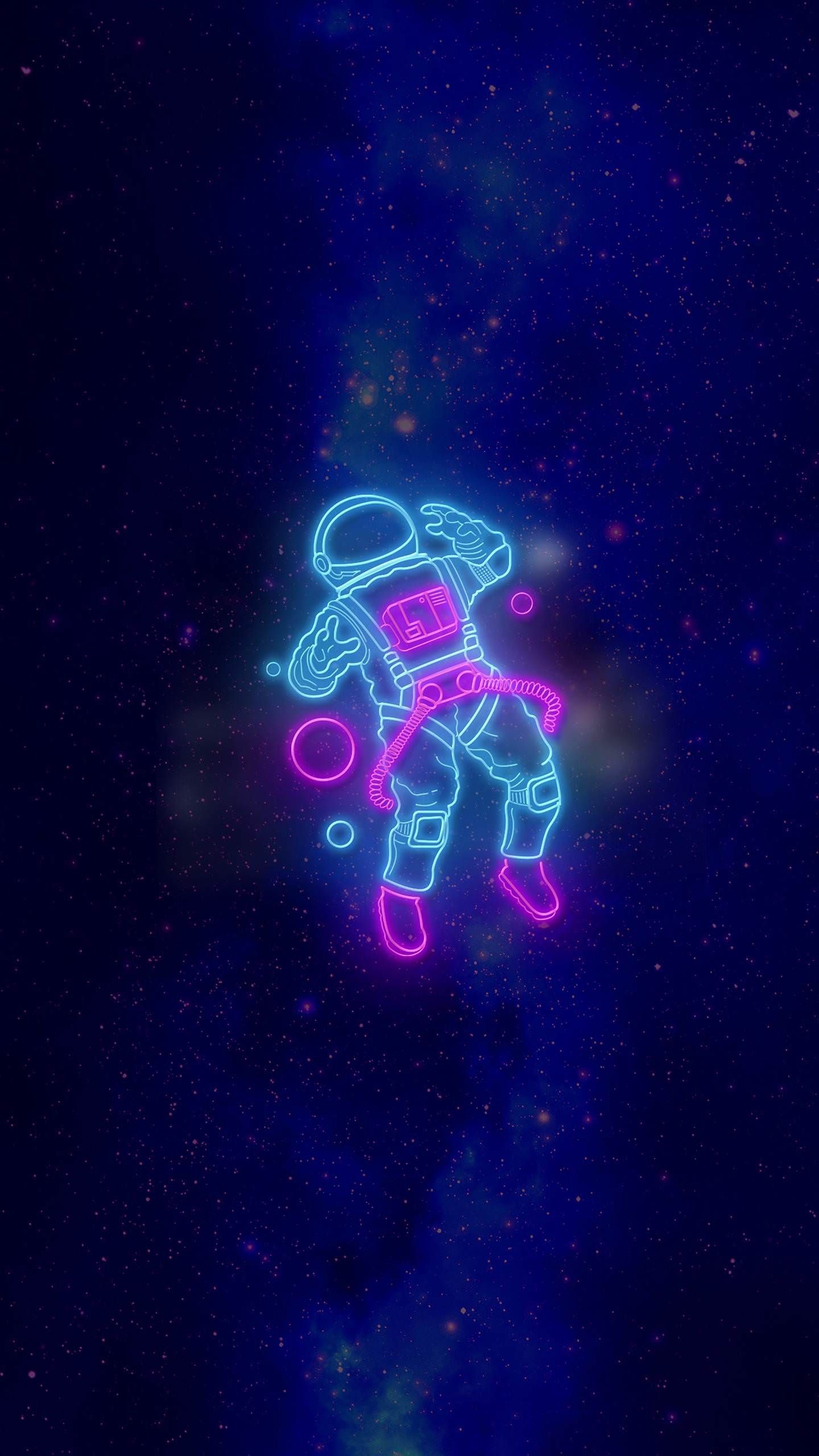1440x2560 Neon Astronaut Download at: http://www.myfavwallpaper.com/2018