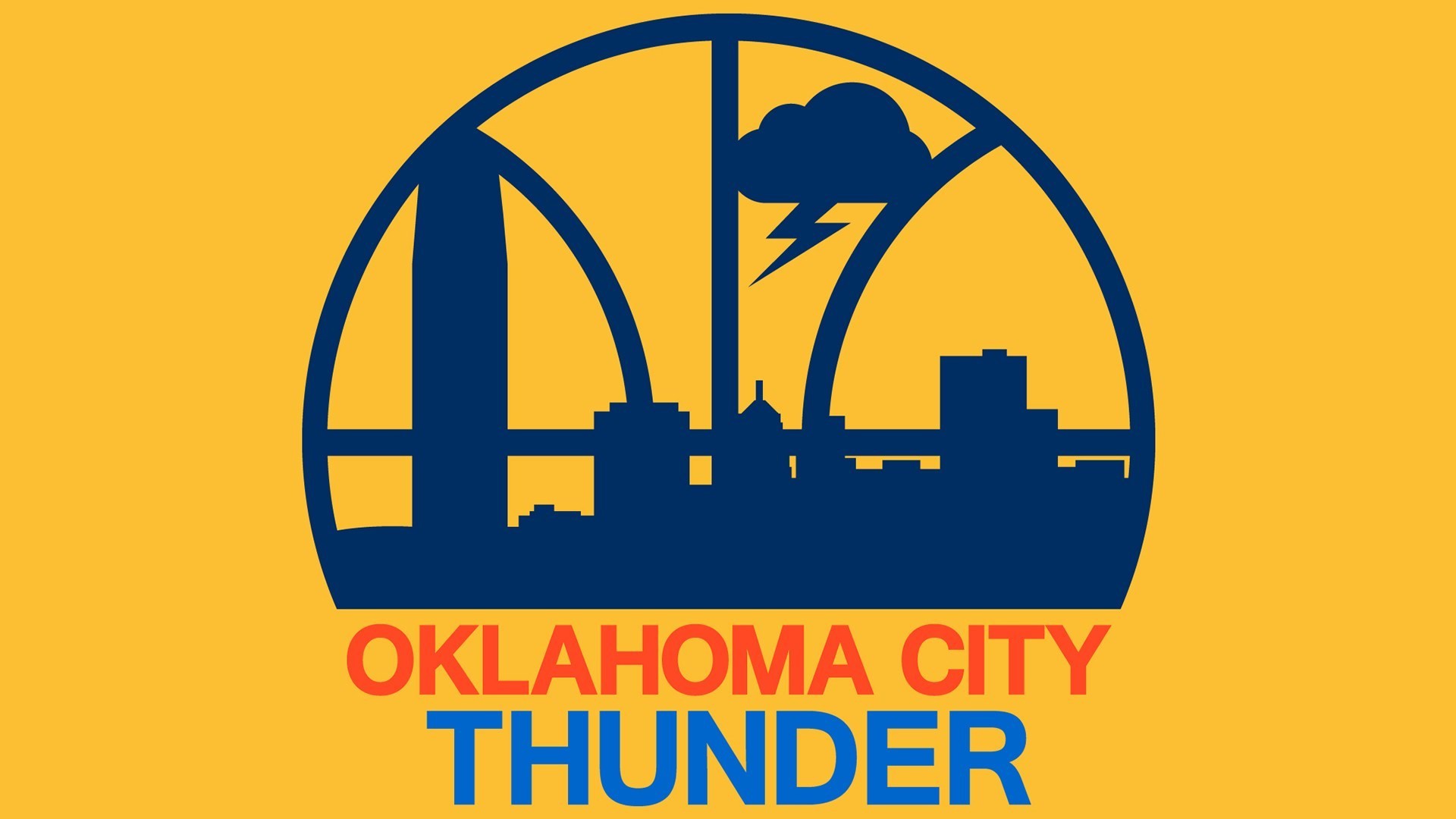 1920x1080 Oklahoma City Thunder Logo 1080p HD Wallpaper Background
