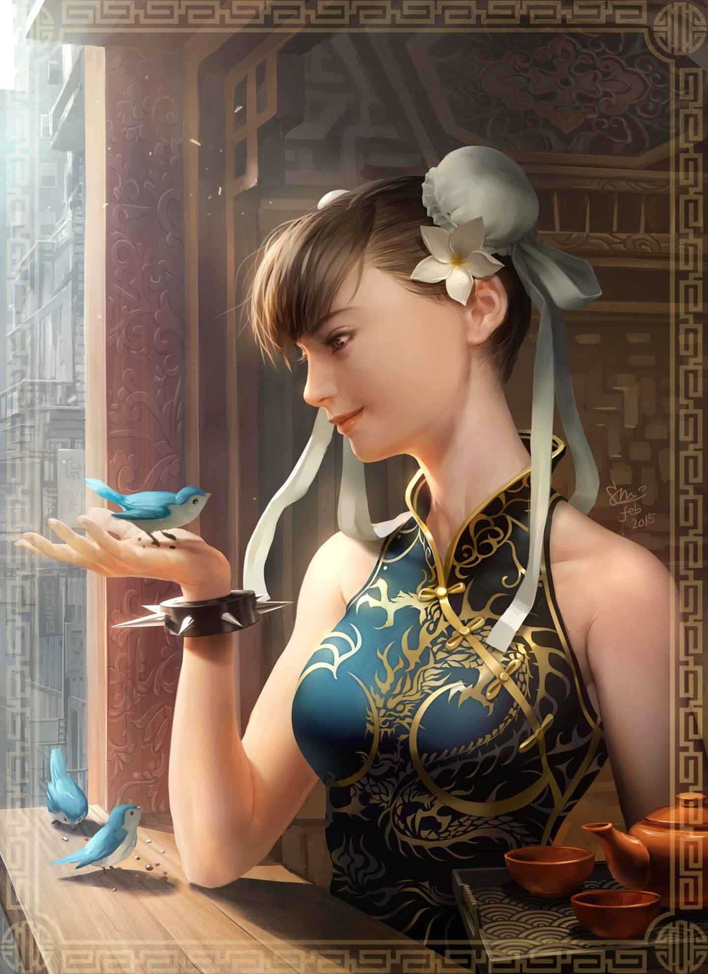 1440x1980 Character chun-li street fight game girl bird realistic wallpaper |   | 709880 | WallpaperUP