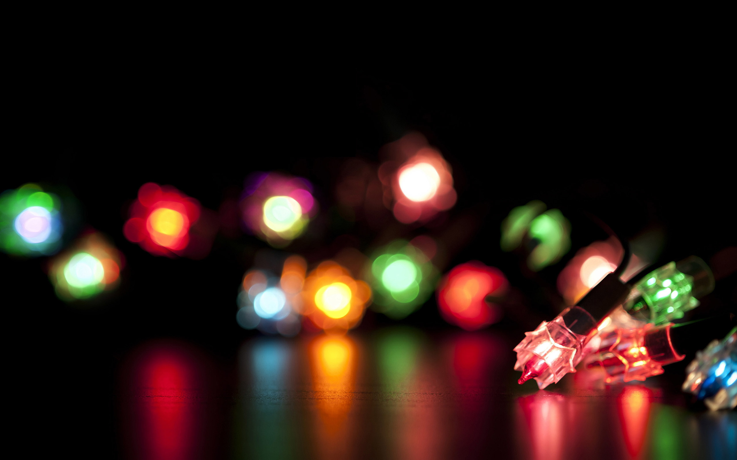 2560x1600 Colorful Christmas Lights computer desktop wallpapers pictures 