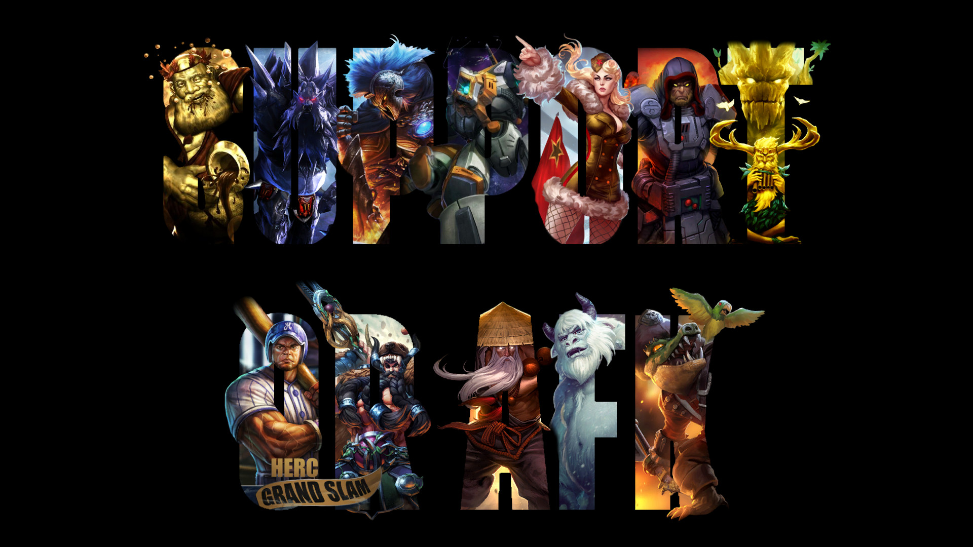 1920x1080 ... Update on wallpaper of Smite supports by iMorallyGrey