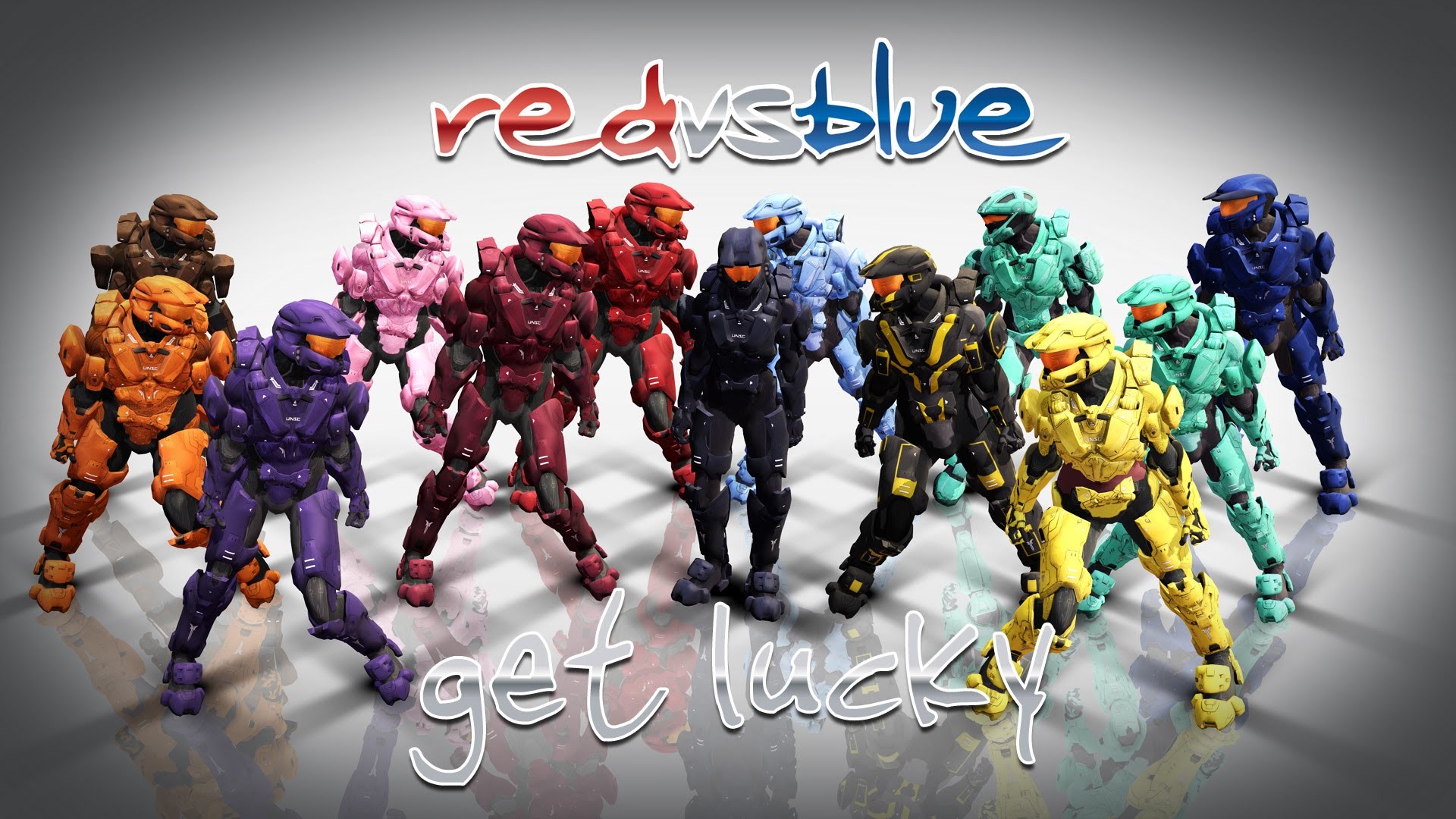 1920x1080 [MMD] Red vs. Blue - Get Lucky - YouTube