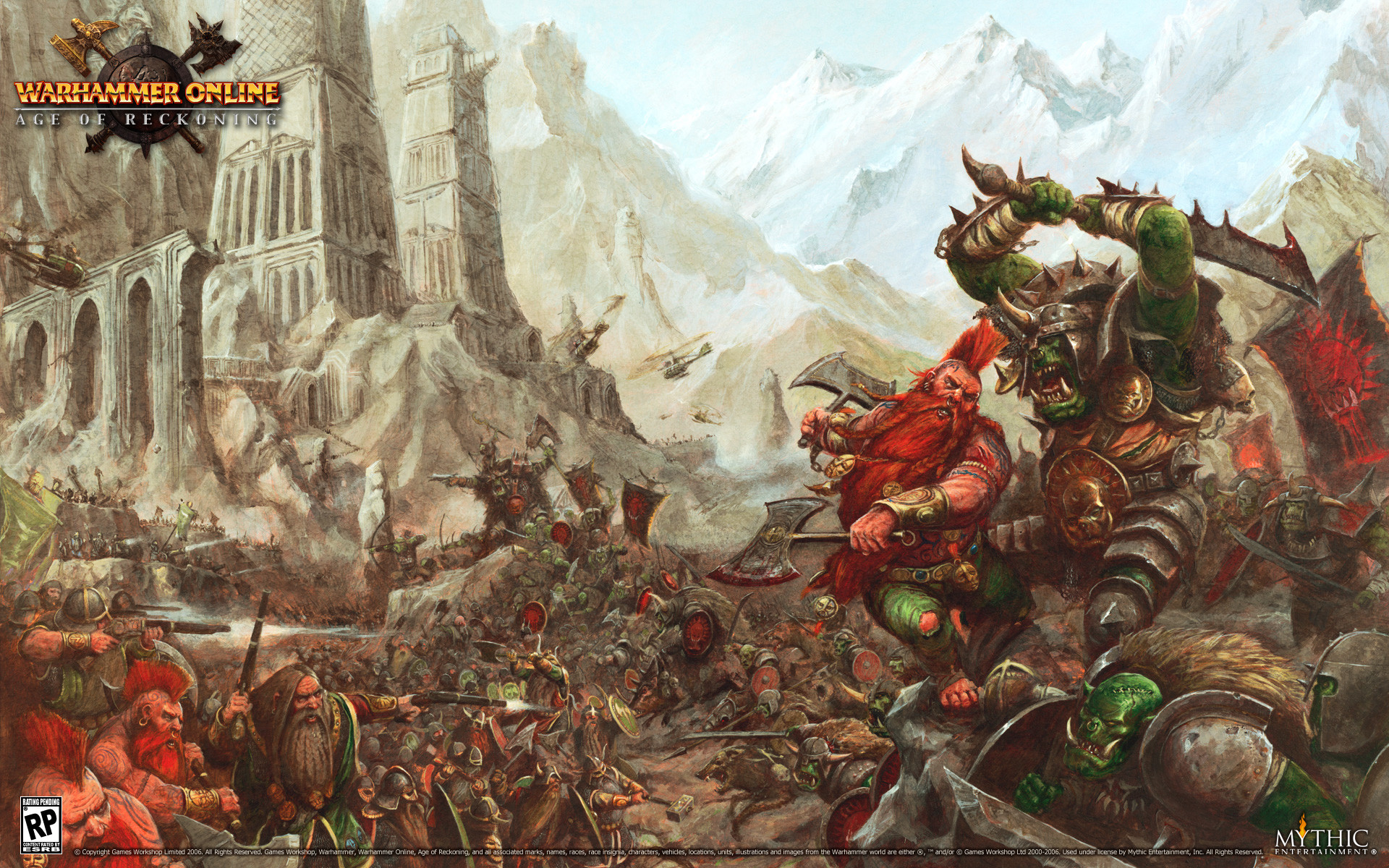 1920x1200 Video Game - Warhammer Dwarf Orc Weapon Warhammer Online: Age Of Reckoning  Wallpaper