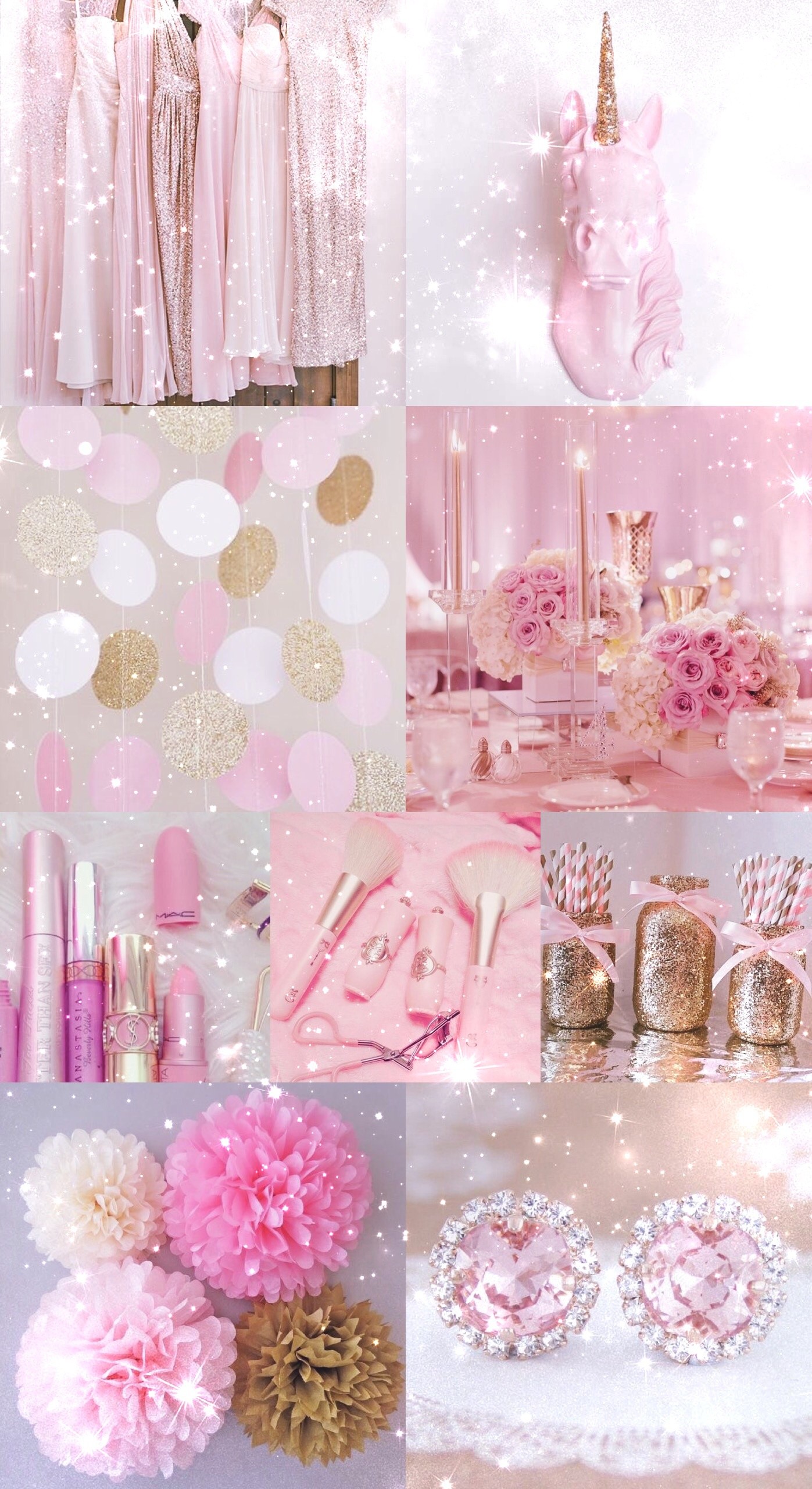 1397x2560 pink, gold, wallpaper, background, hd, iPhone, glitter, sparkle,