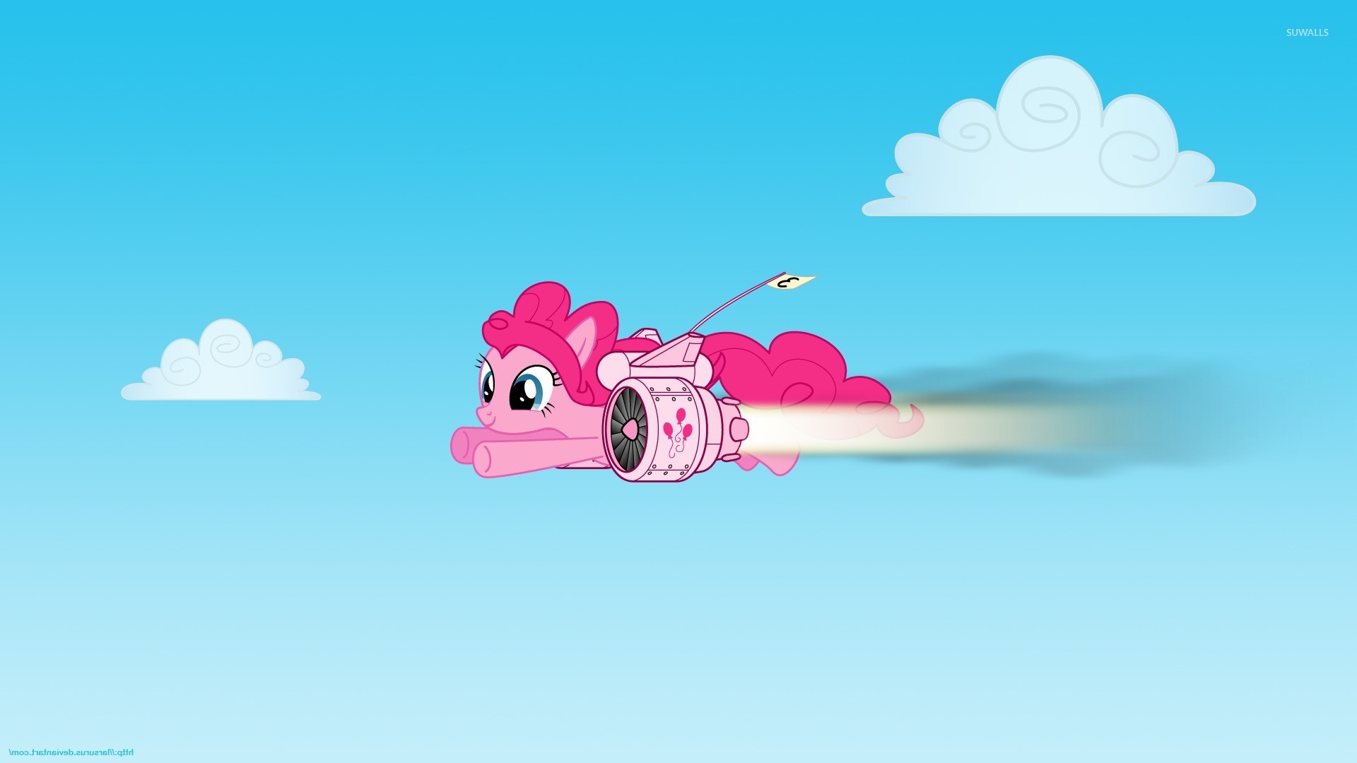 1920x1080 Pinkie Pie with a jet pack - My Little Pony wallpaper  jpg