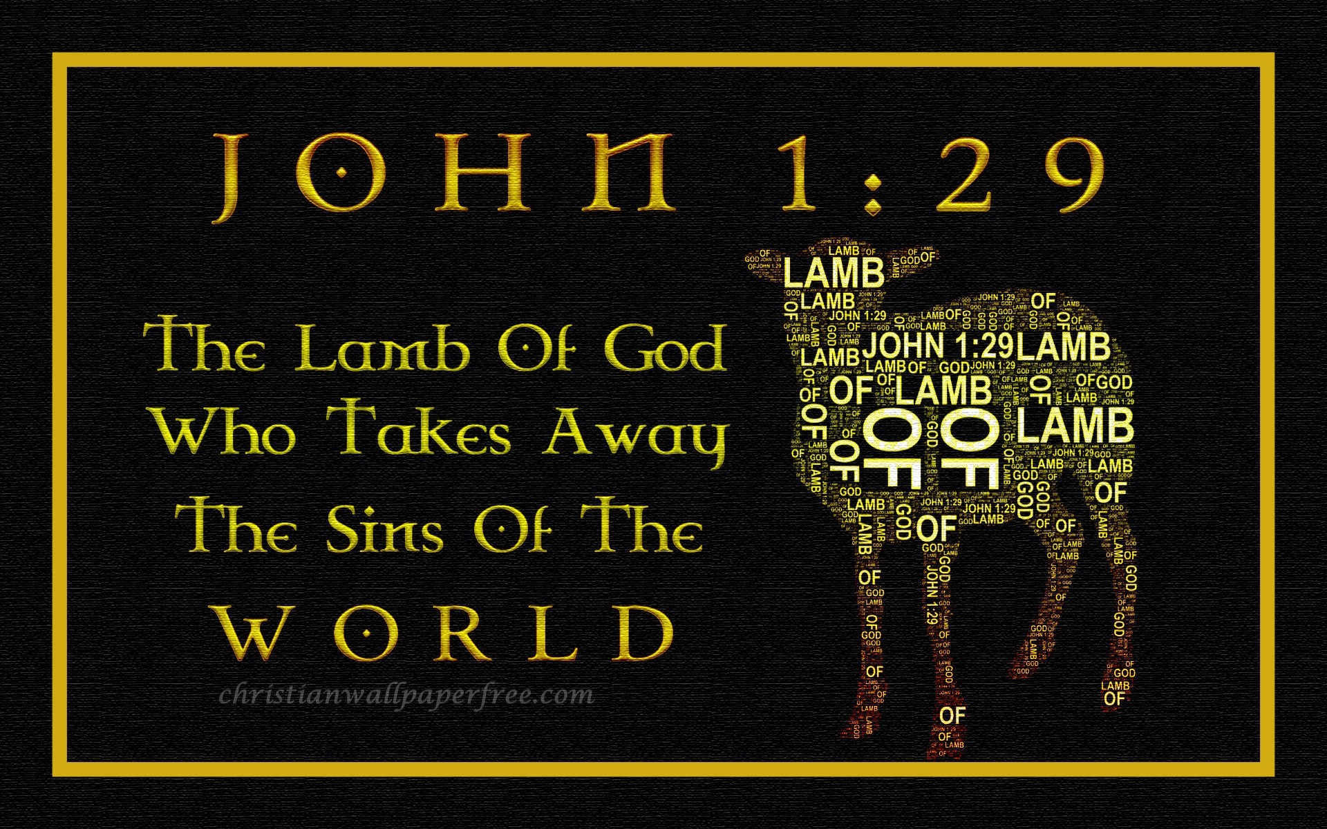 1920x1200 Lamb Of God On Framed Canvas John 1 Verse 29 - Christian Wallpaper Free