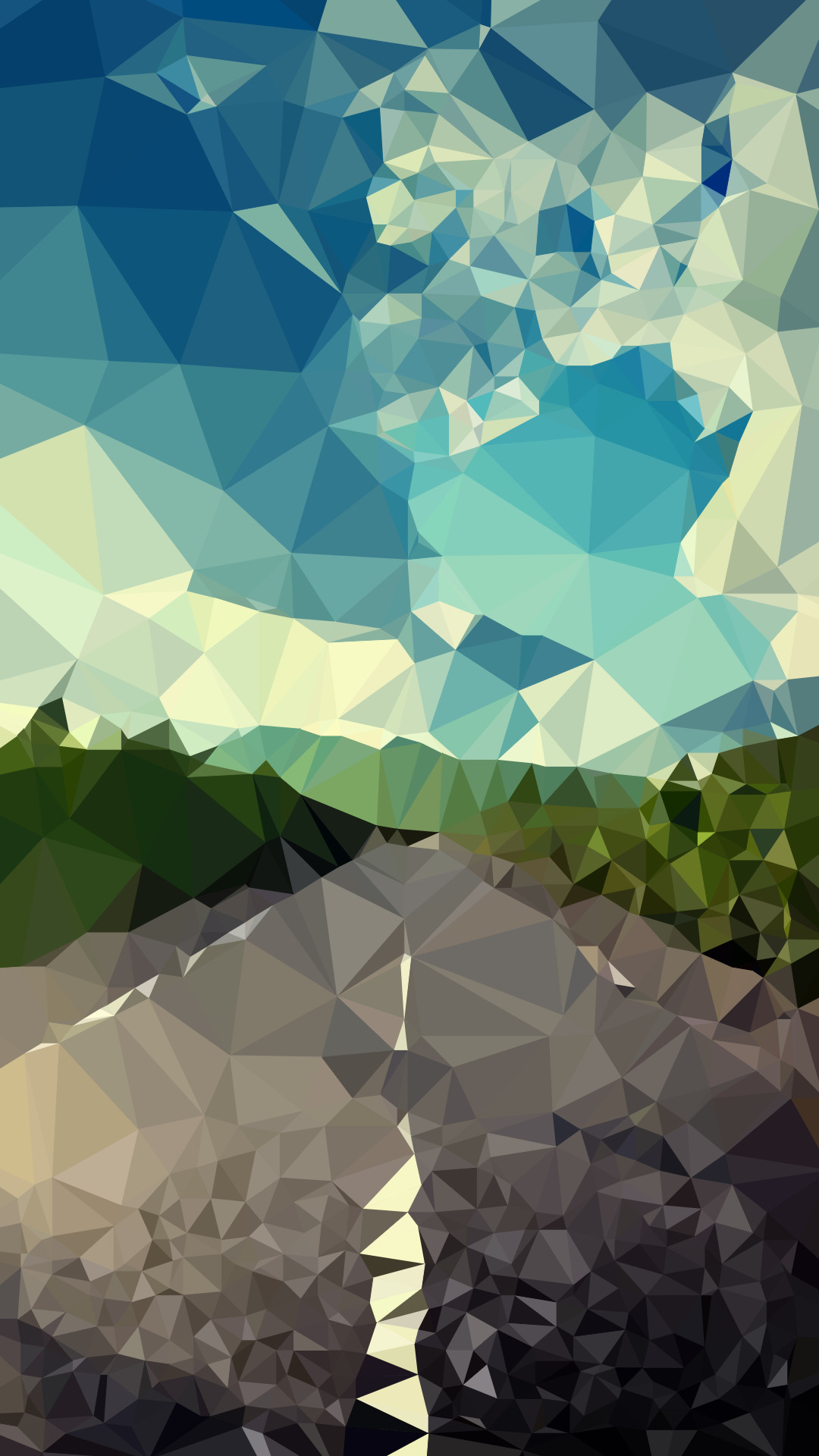 1080x1920 Tap image for more iPhone 6 Wallpapers! Landscape road polygon - @mobile9