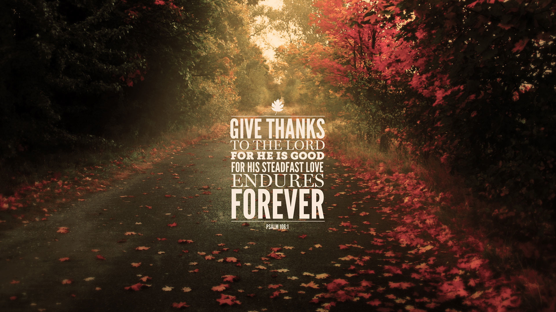 1920x1080 Wednesday Wallpaper: Give Thanks to the Lord, for He is Good #1 .