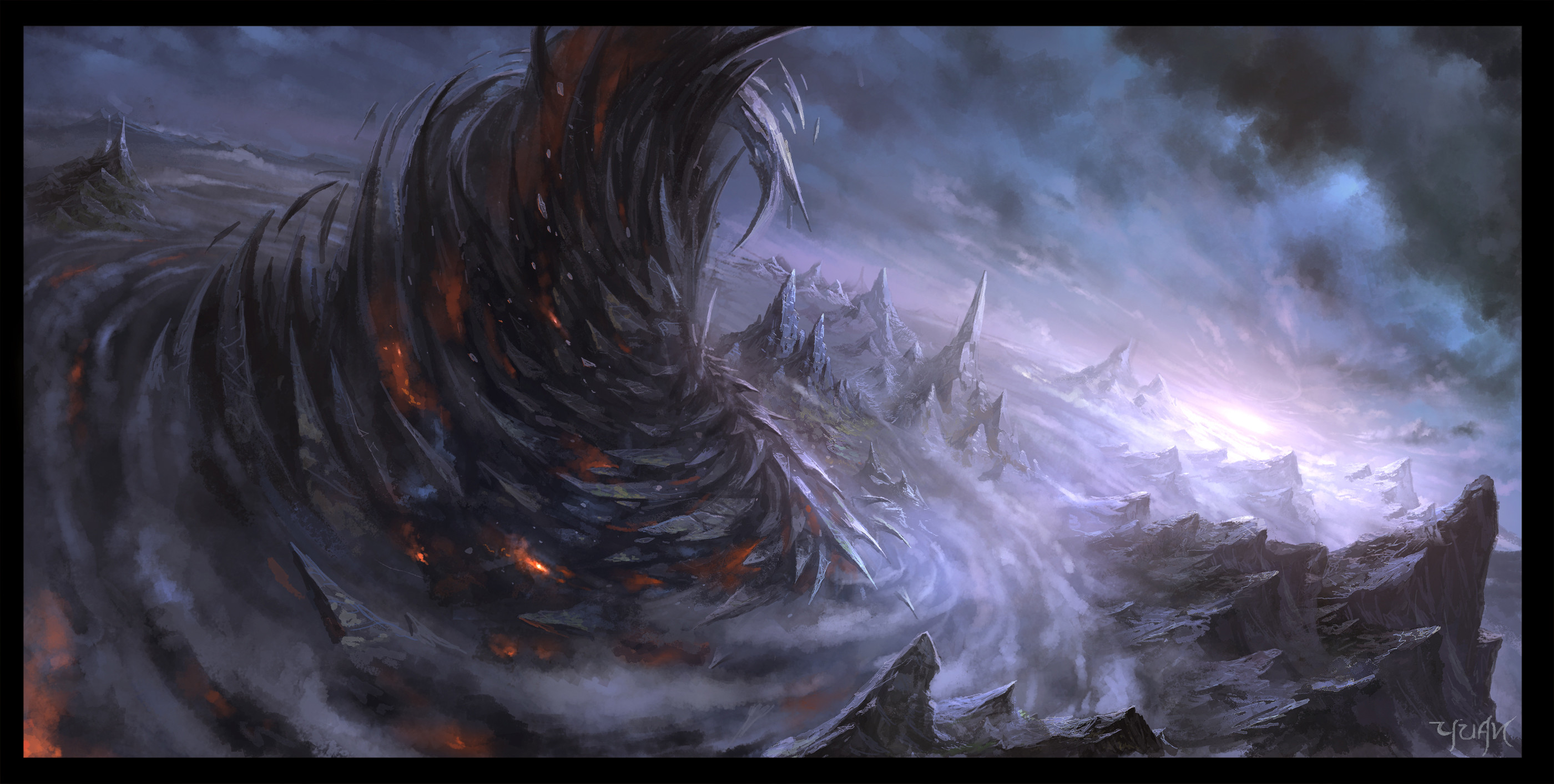 2800x1414 ... Lair of the Dark Phoenix by ChaoyuanXu