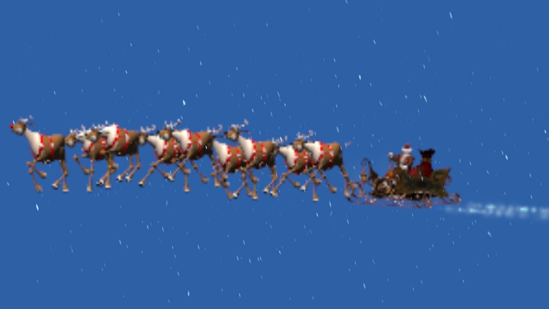 1920x1080 ... Sleigh Flying Santa Claus (07) ...