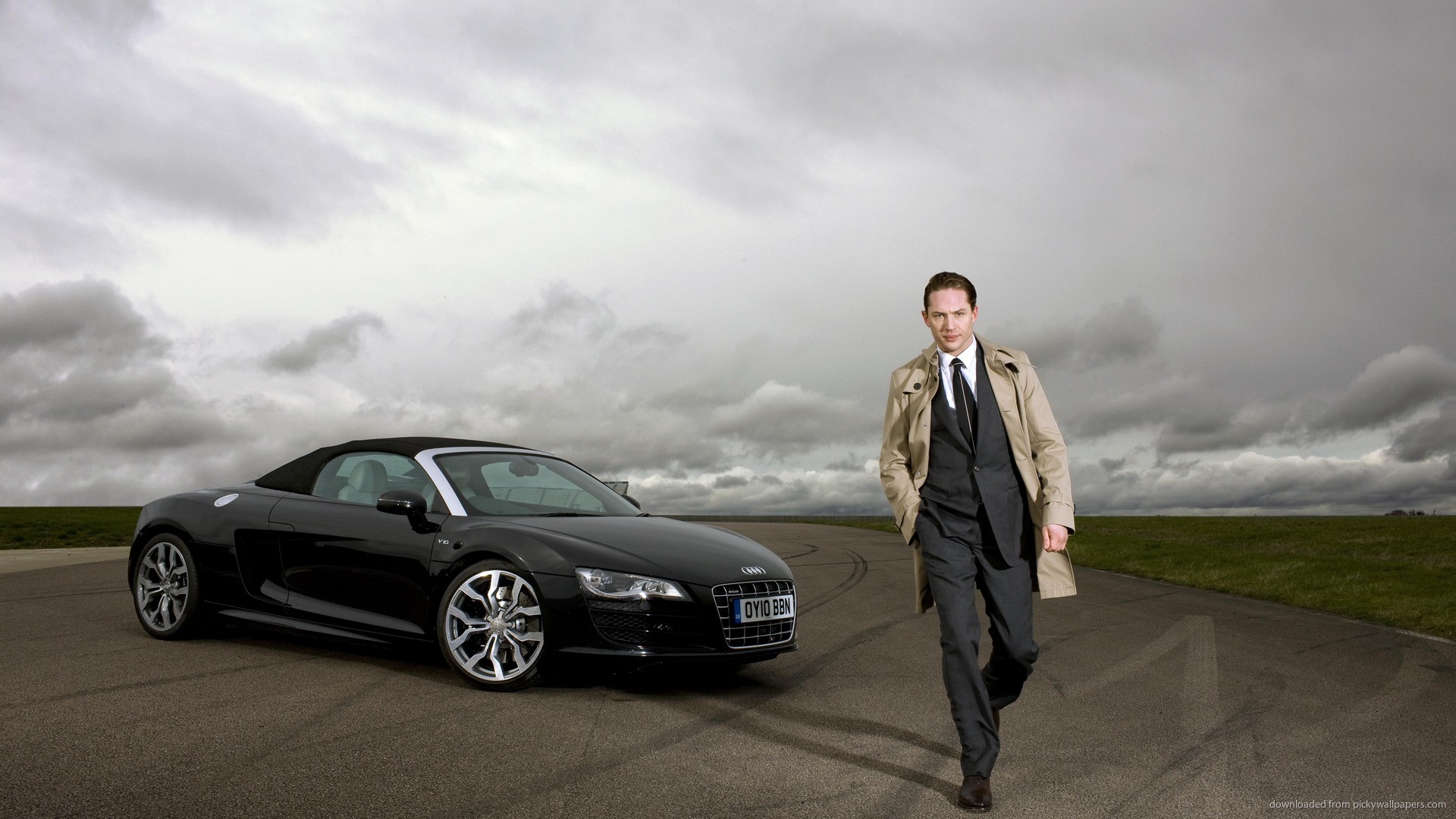 1920x1080 Tom Hardy And Audi R8 for 