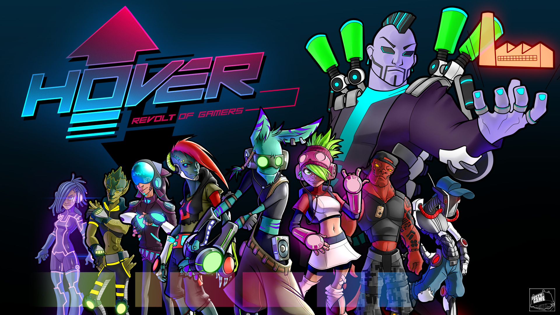 1920x1080 ... “Hover: Revolt of Gamers” is a futuristic 3D parkour game in an  openworld. Halfway between the crazy universe from Jet Set Radio, the  interactivity ...