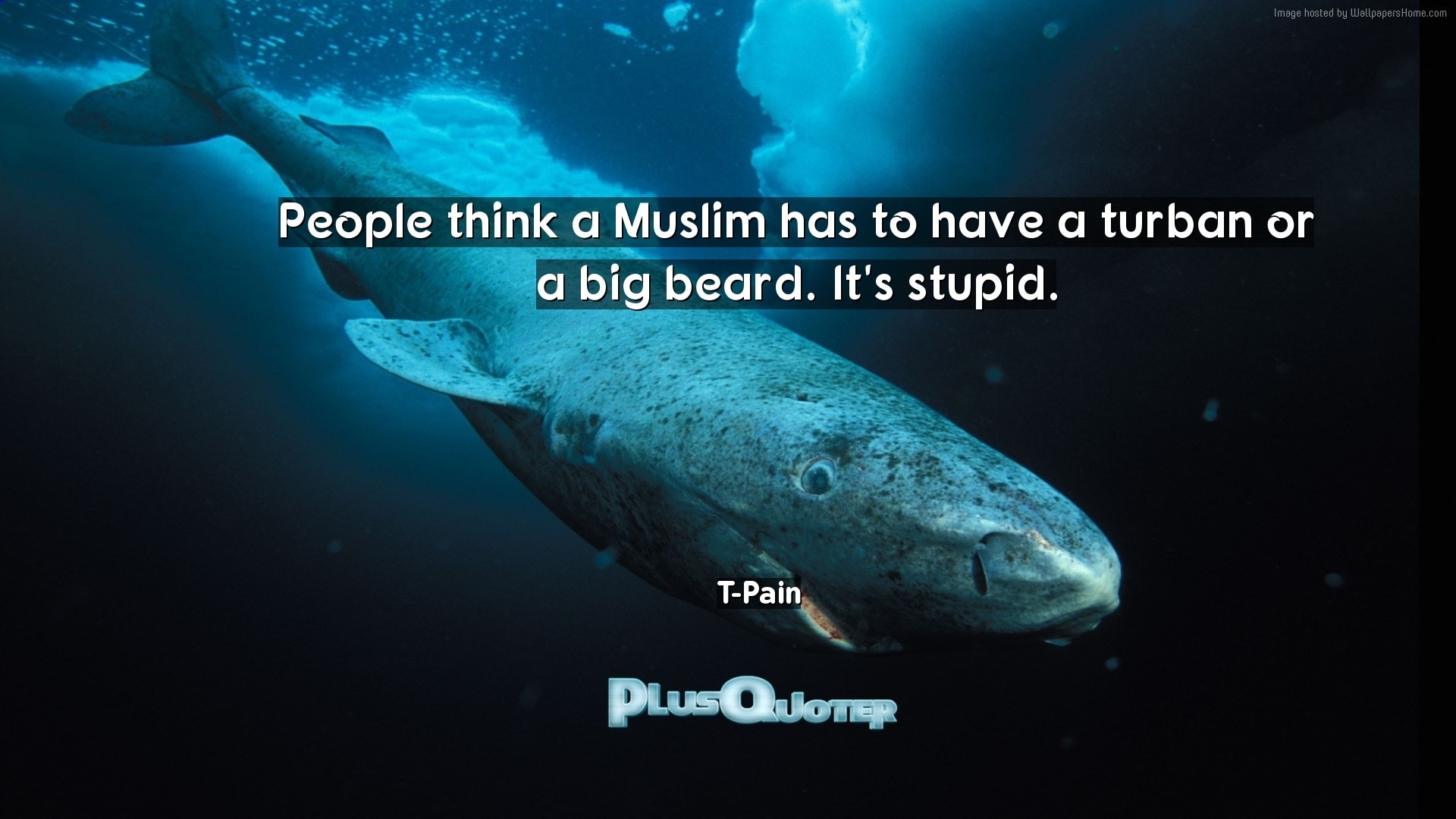 1920x1080 Download Wallpaper with inspirational Quotes- "People think a Muslim has to  have a turban