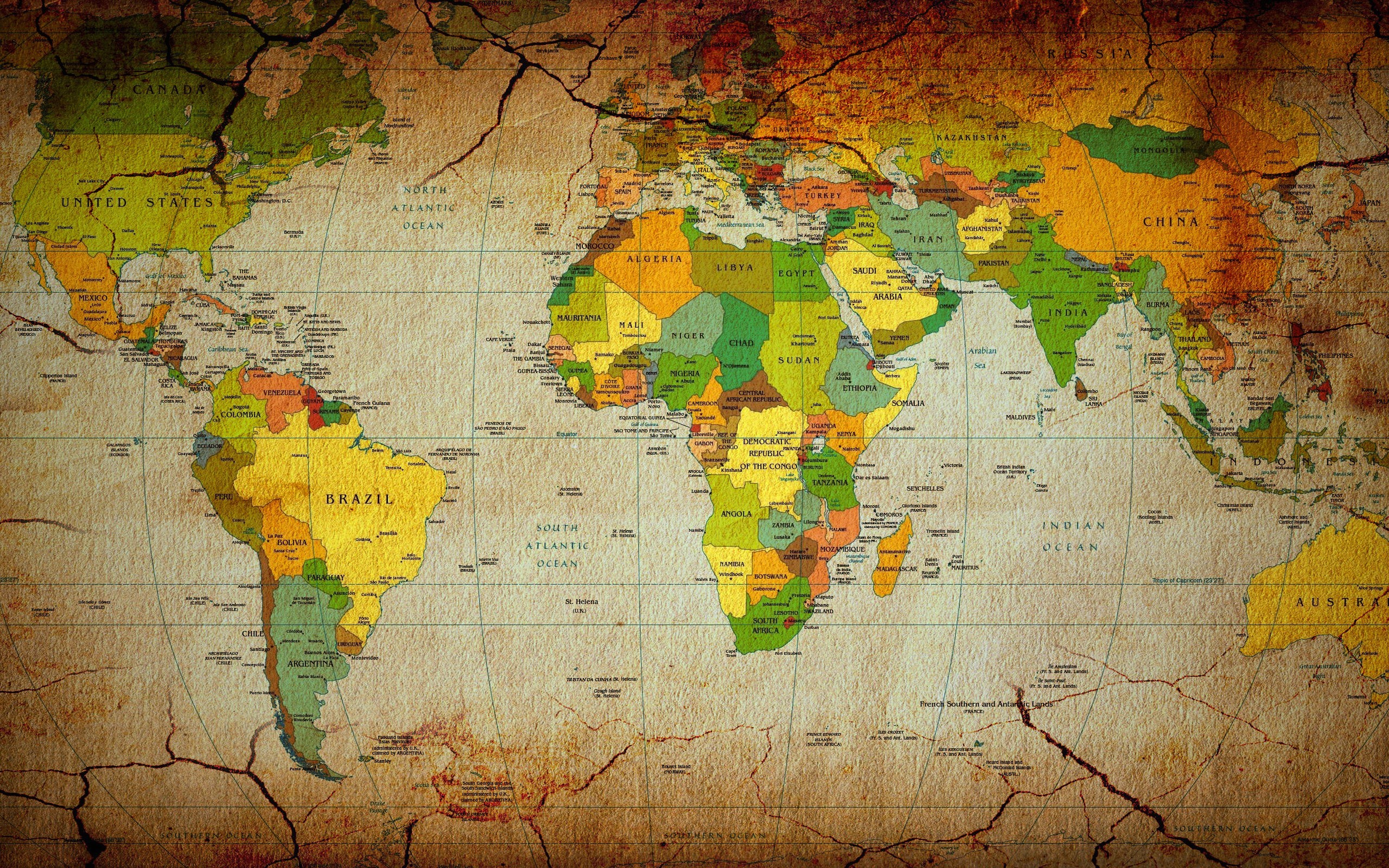 2560x1600 World Map Wallpaper 6254