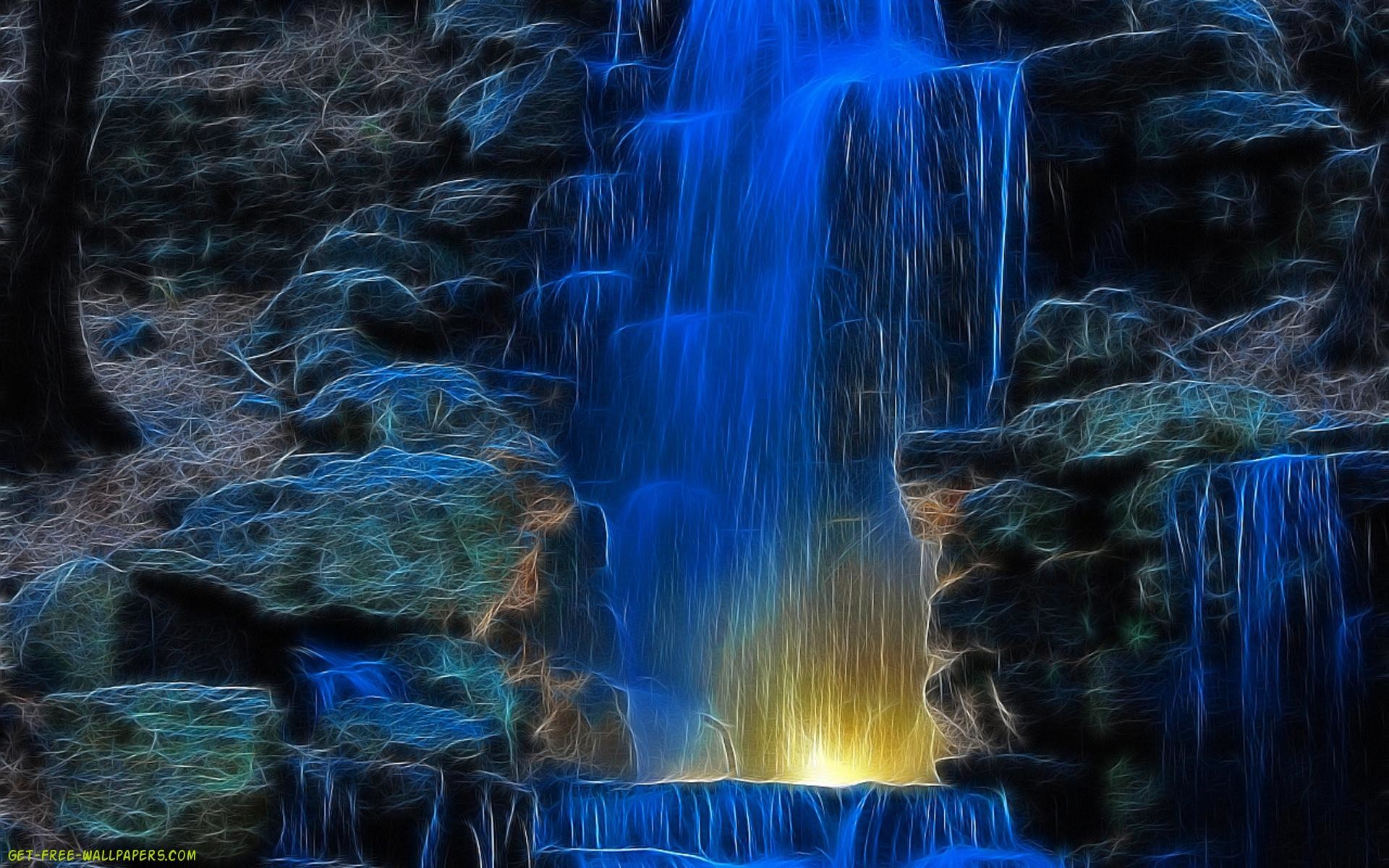1920x1200  KVG, 359.6 kb, for computer, 3D waterfall