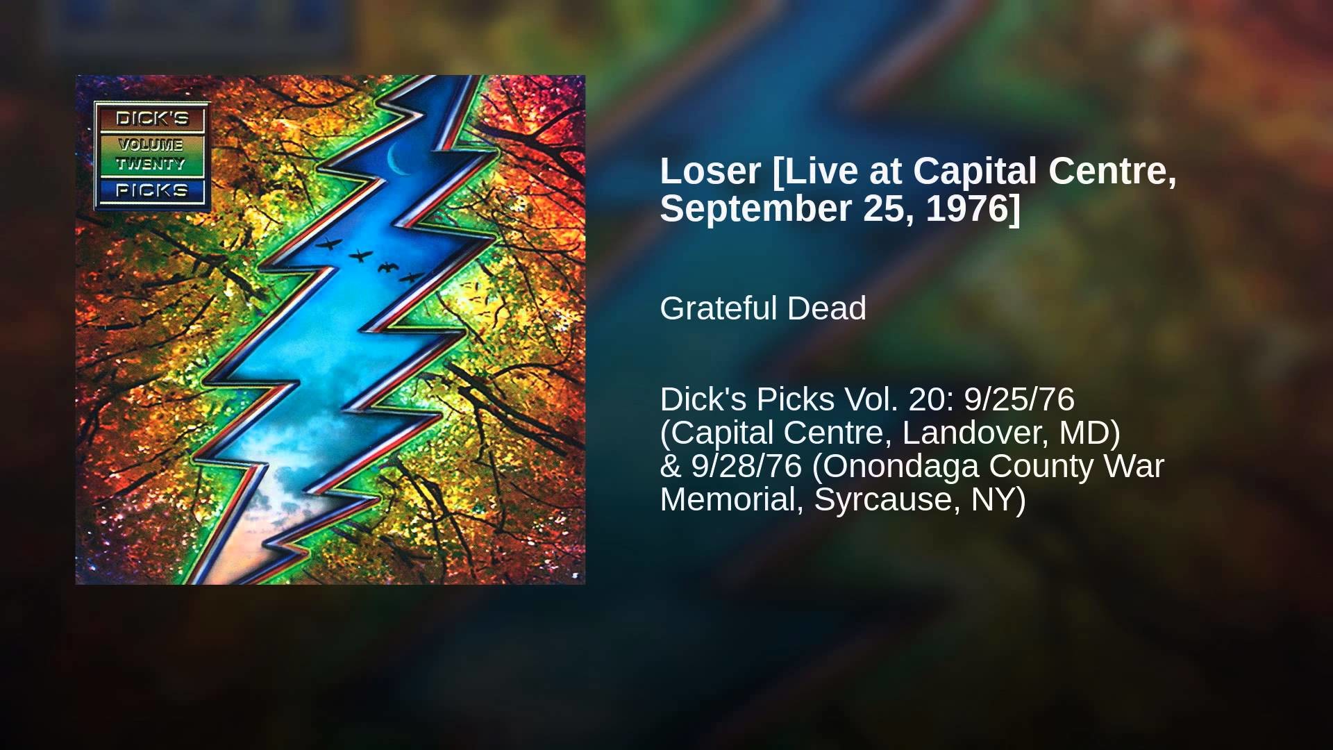 1920x1080 Loser [Live at Capital Centre, September 25, 1976]. Grateful Dead - Topic