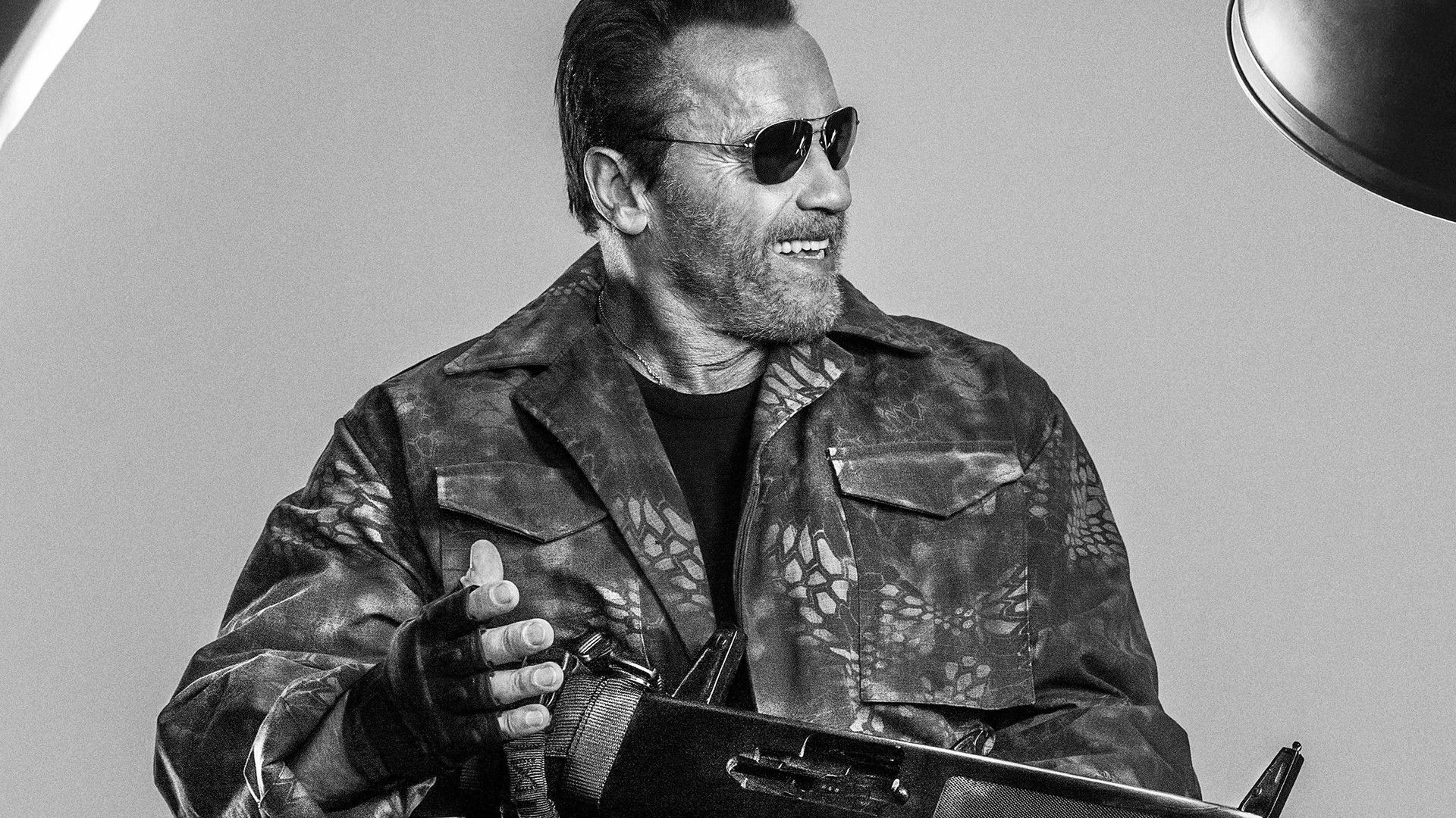 1920x1080 Arnold Schwarzenegger as Trench The Expendables 3. 2014 action, adventure  and thriller movie. HD  1080p wallpaper and compatible for  1280x720 ...