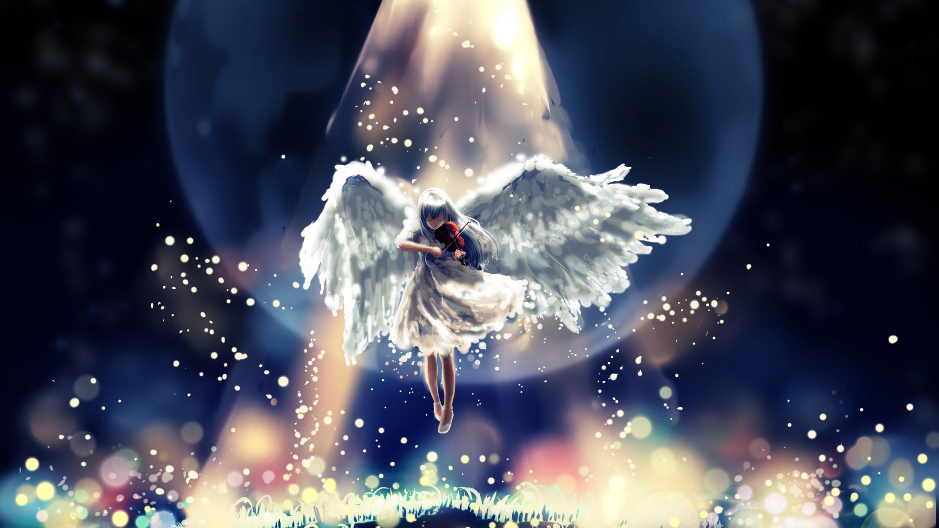 1920x1080 Preview wallpaper angel, flying, sky, beautiful 