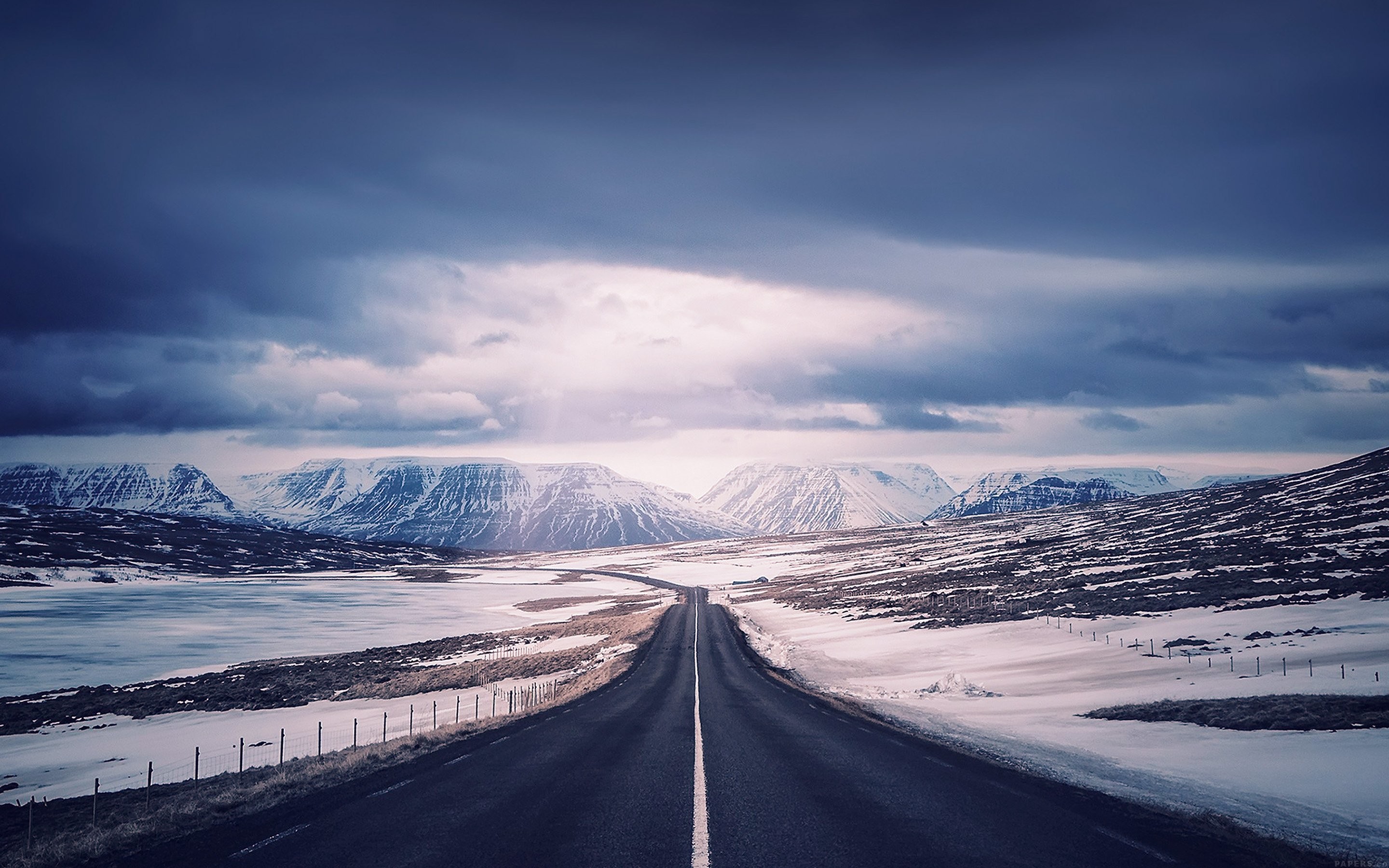 2880x1800 Snow Road Winter road wallpapers and images wallpapers