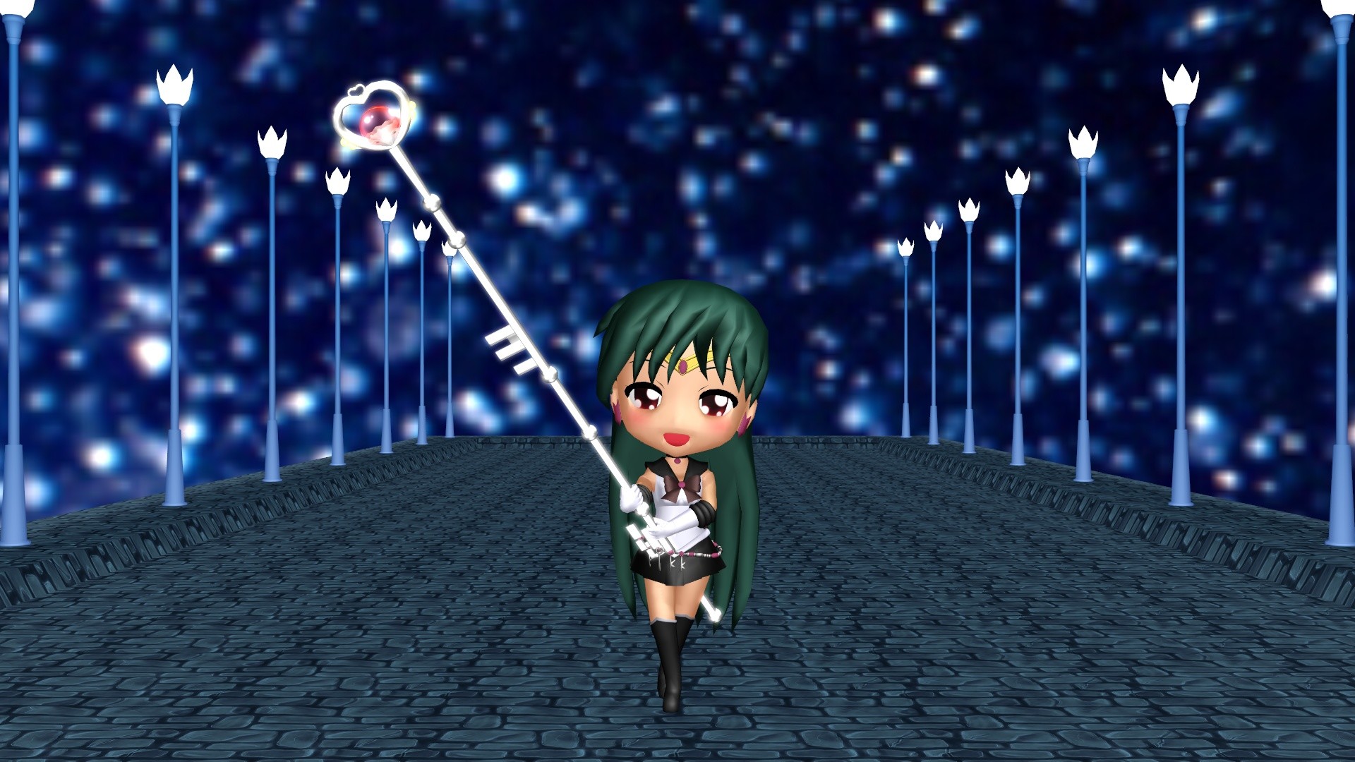 1920x1080 ... Sailor Pluto In The Space by liloupeach